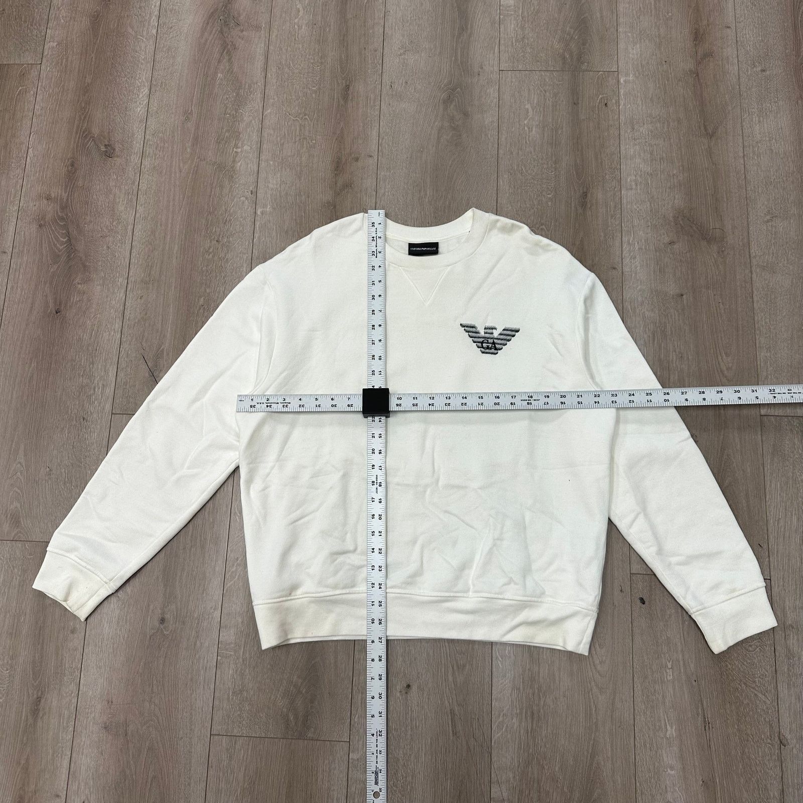 Emporio Armani Emporio Armani Cream Gray Logo sweatshirt sweater XL Size US XL / EU 56 / 4 - 2 Thumbnail