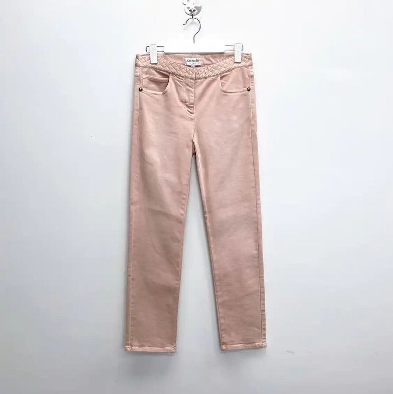 Chanel Chanel Pink Denim Logo Women's Jeans 0089 Size 27" / US 4 / IT 40 - 1 Thumbnail