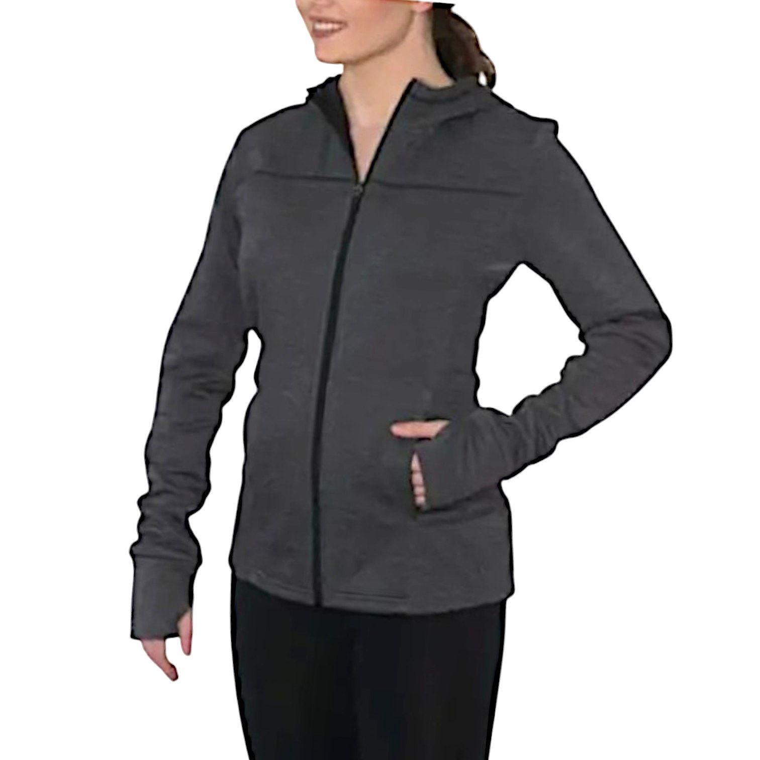 NBDN Nobrandedon Danskin Gray Hoodie | Size XL Size XL / US 12-14 / IT 48-50 - 5 Thumbnail