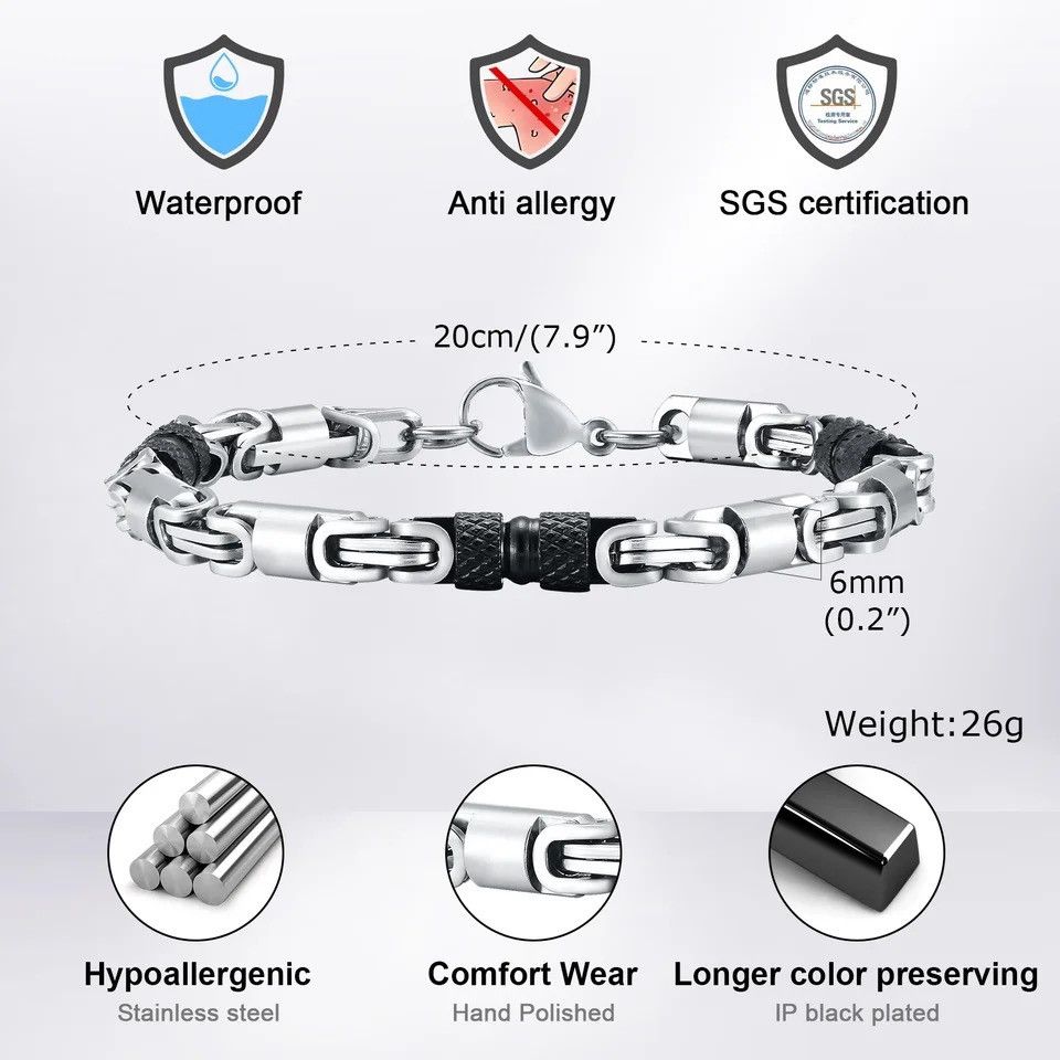 Jewelry × Vintage 6mm Cool Byzantine Bracelets Size ONE SIZE - 5 Thumbnail