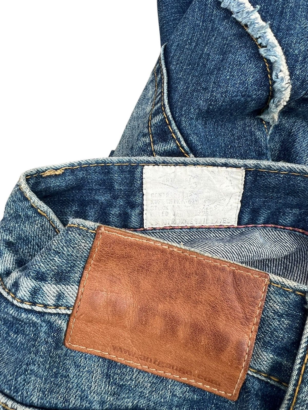Vintage Vintage Antgauge Multiple Cut Raw Edge Mud Denim Jeans Size US 32 / EU 48 - 20 Thumbnail