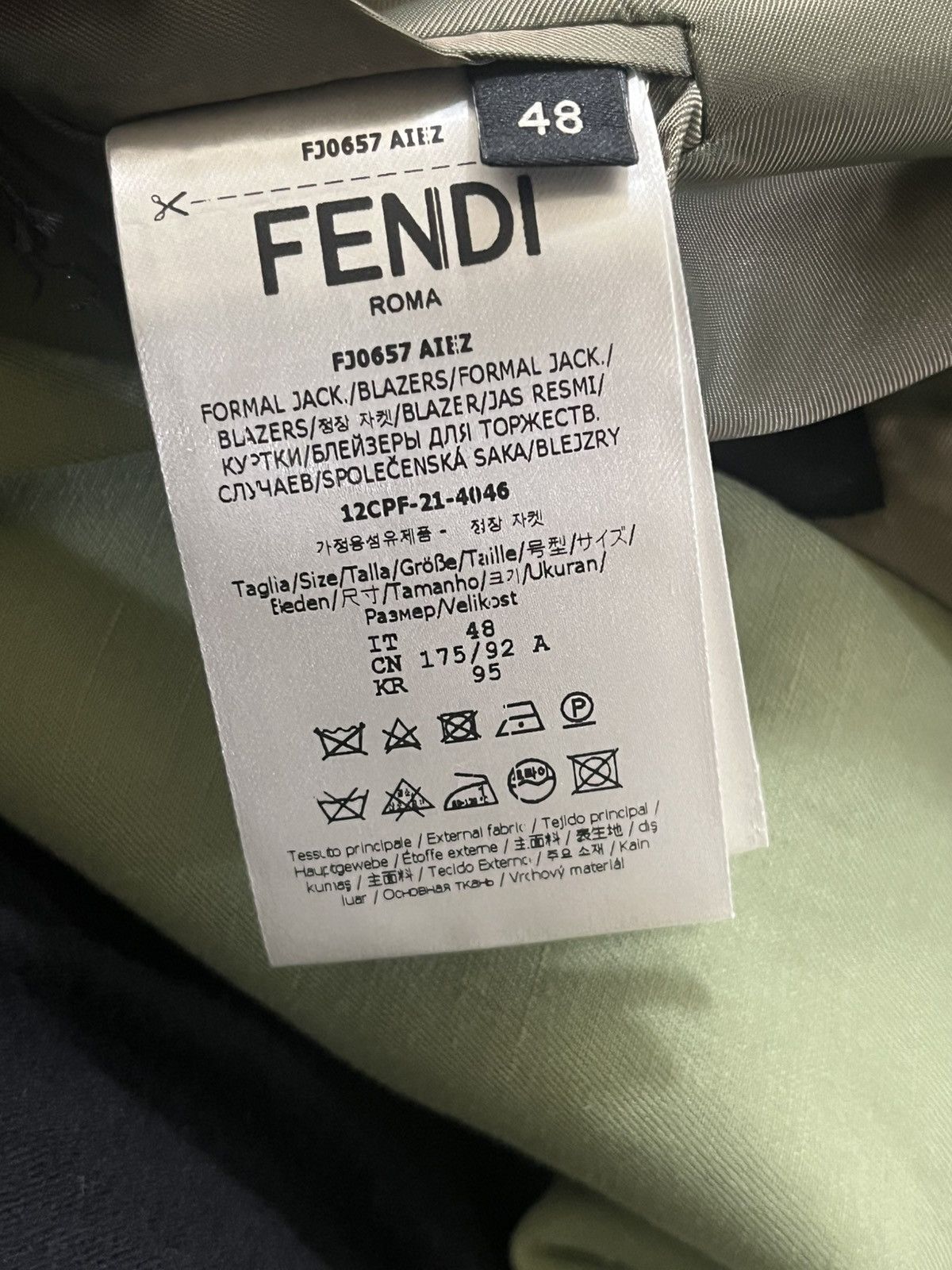 Fendi Fendi Linen Blazer Sz 48 Size 48R - 11 Thumbnail