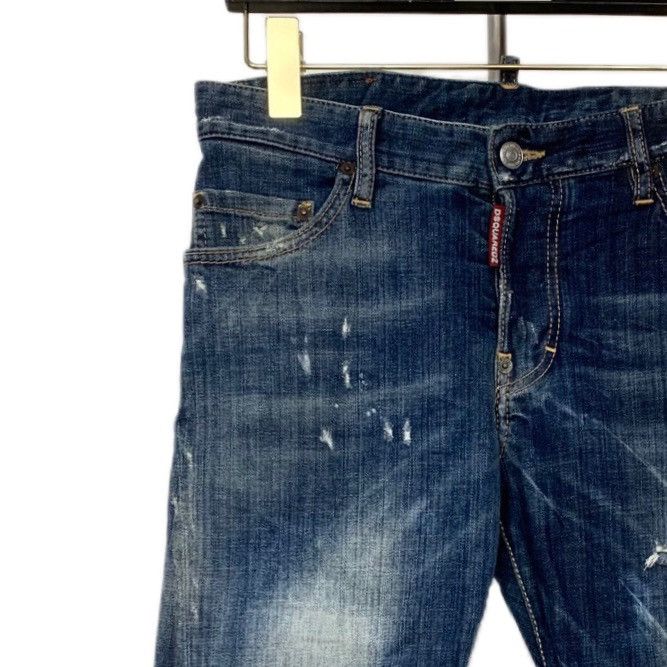 Dsquared2 Dsquared2 Dark Blue Ripped Patchwork Denim Pants K26WX Size US 28 / EU 44 - 3 Thumbnail