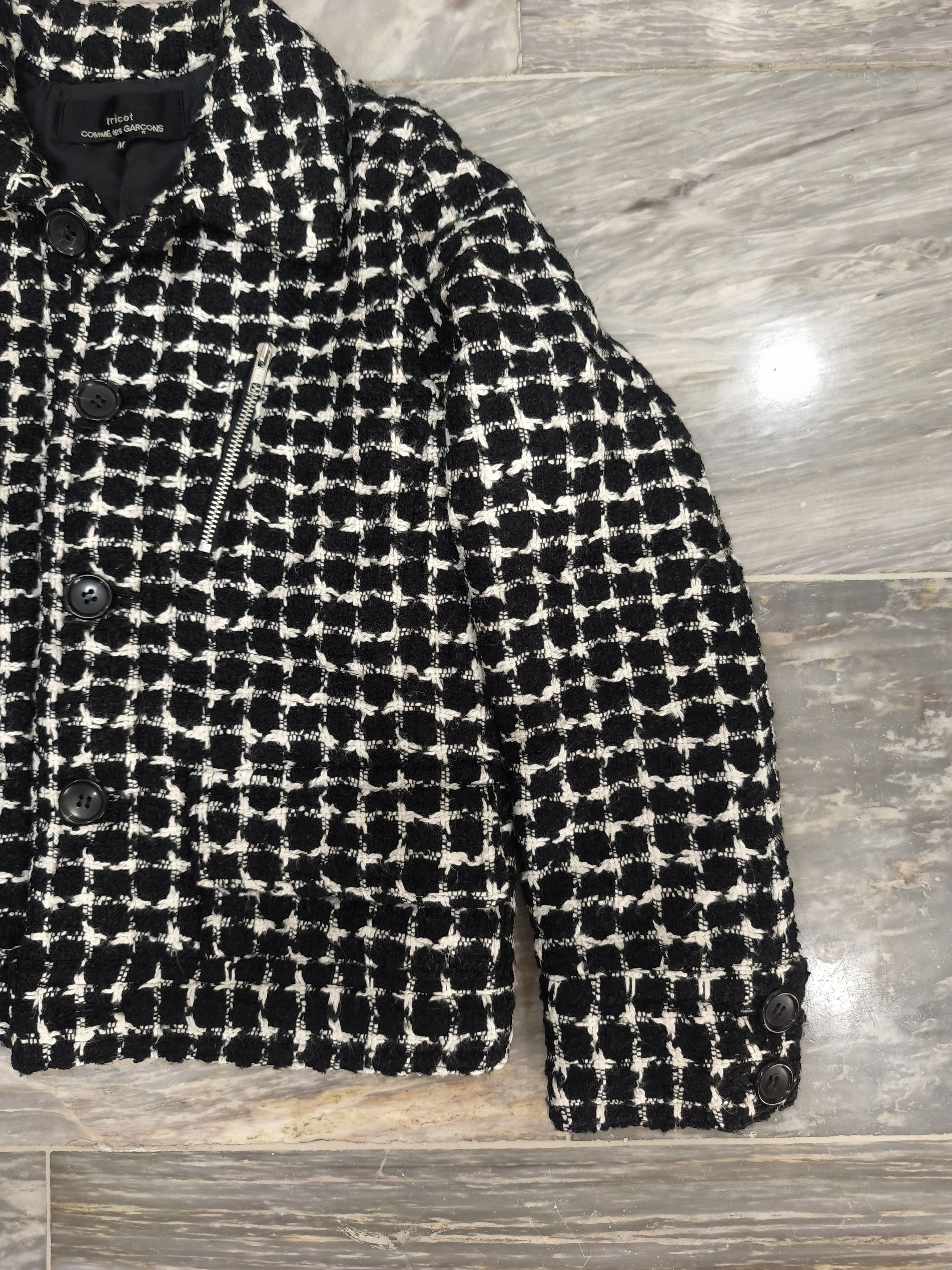 Tricot Comme des Garcons Archival Tricot Comme des Garcons Tweed Jacket - AD2005 Size M / US 6-8 / IT 42-44 - 3 Thumbnail