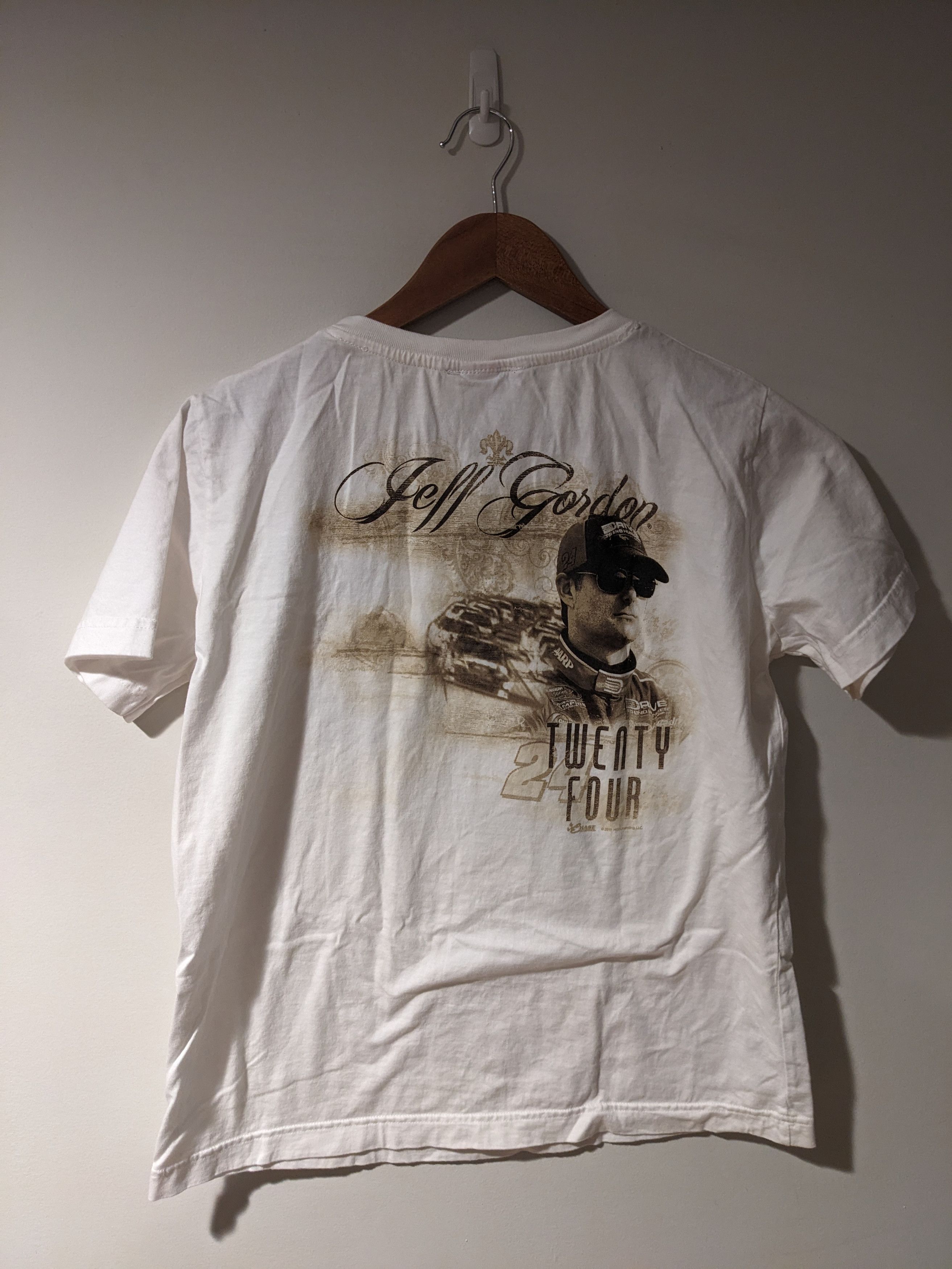 NASCAR × Vintage Vintage 2011 Jeff Gordan Nascar Womans White Large T-Shirt Size L / US 10 / IT 46 - 4 Thumbnail