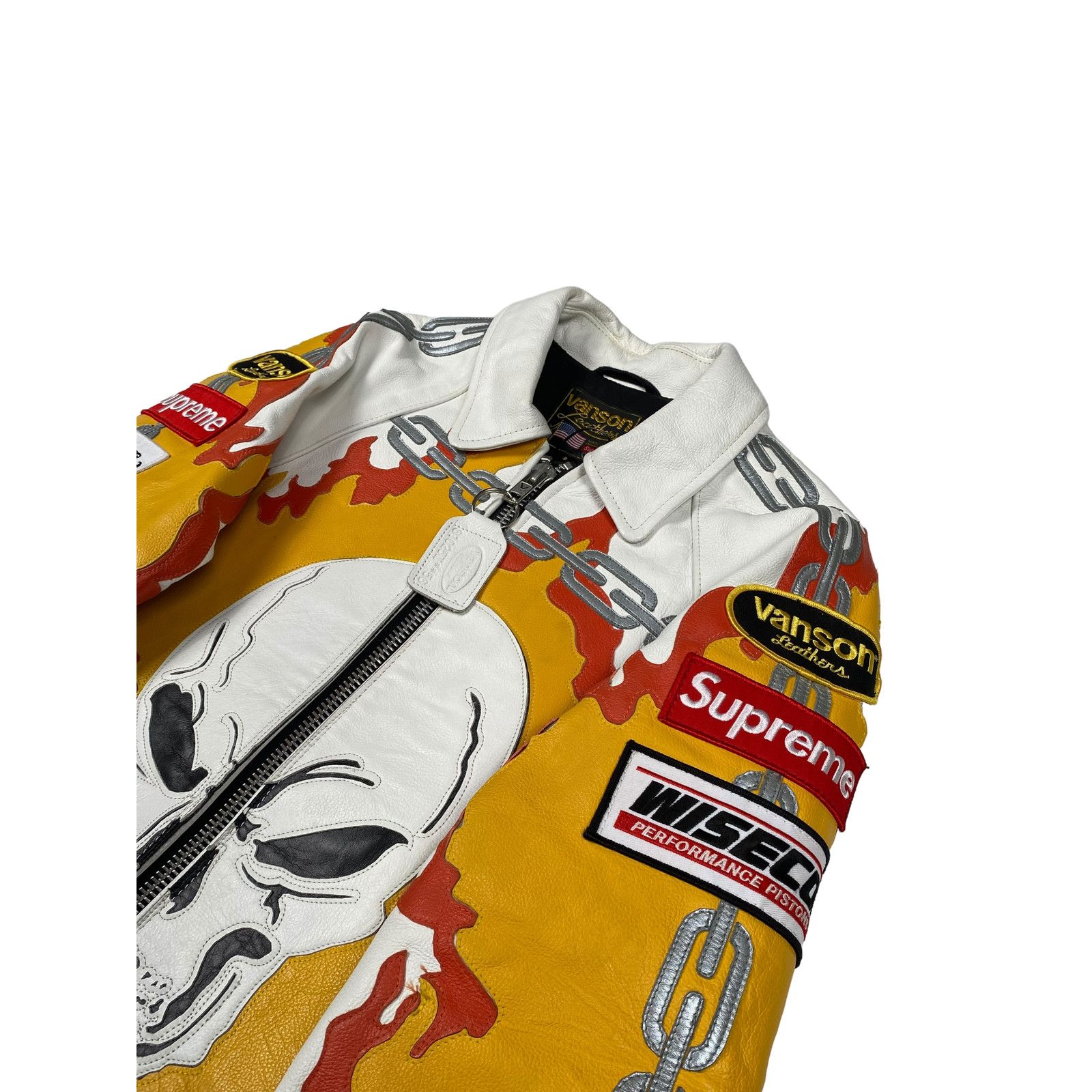 Supreme 2019 Supreme Vanson Leather Ghost Rider Jacket Size US S / EU 44-46 / 1 - 8 Thumbnail