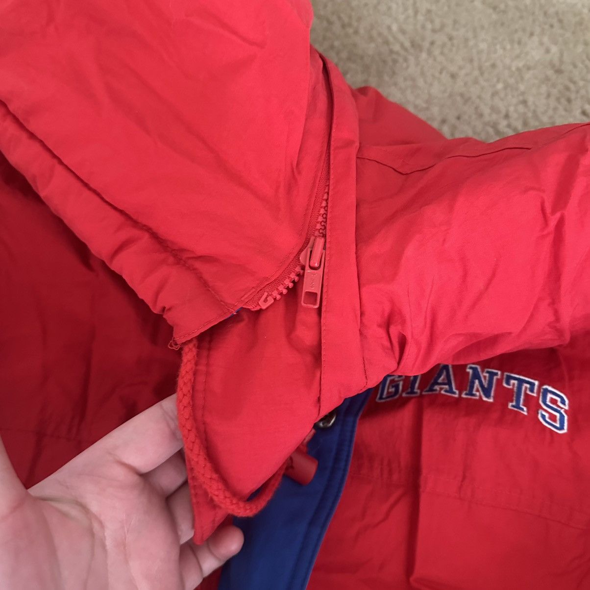 NFL × Reebok × Vintage VTG New York Giants Hooded Coat NFL Reebok Gridiron Classic Size US XL / EU 56 / 4 - 8 Thumbnail