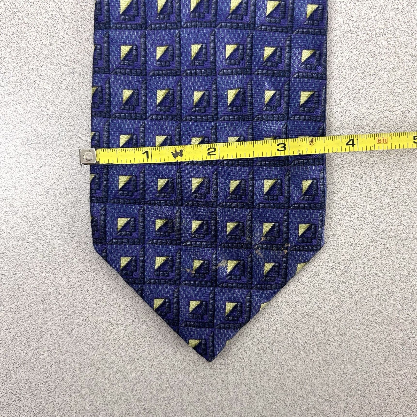 Ermenegildo Zegna Ermenegildo Zegna Neck Tie Silk Purple Geometric Made In Italy 58” Multicolor One Size Men Classic Tie Size ONE SIZE - 4 Thumbnail