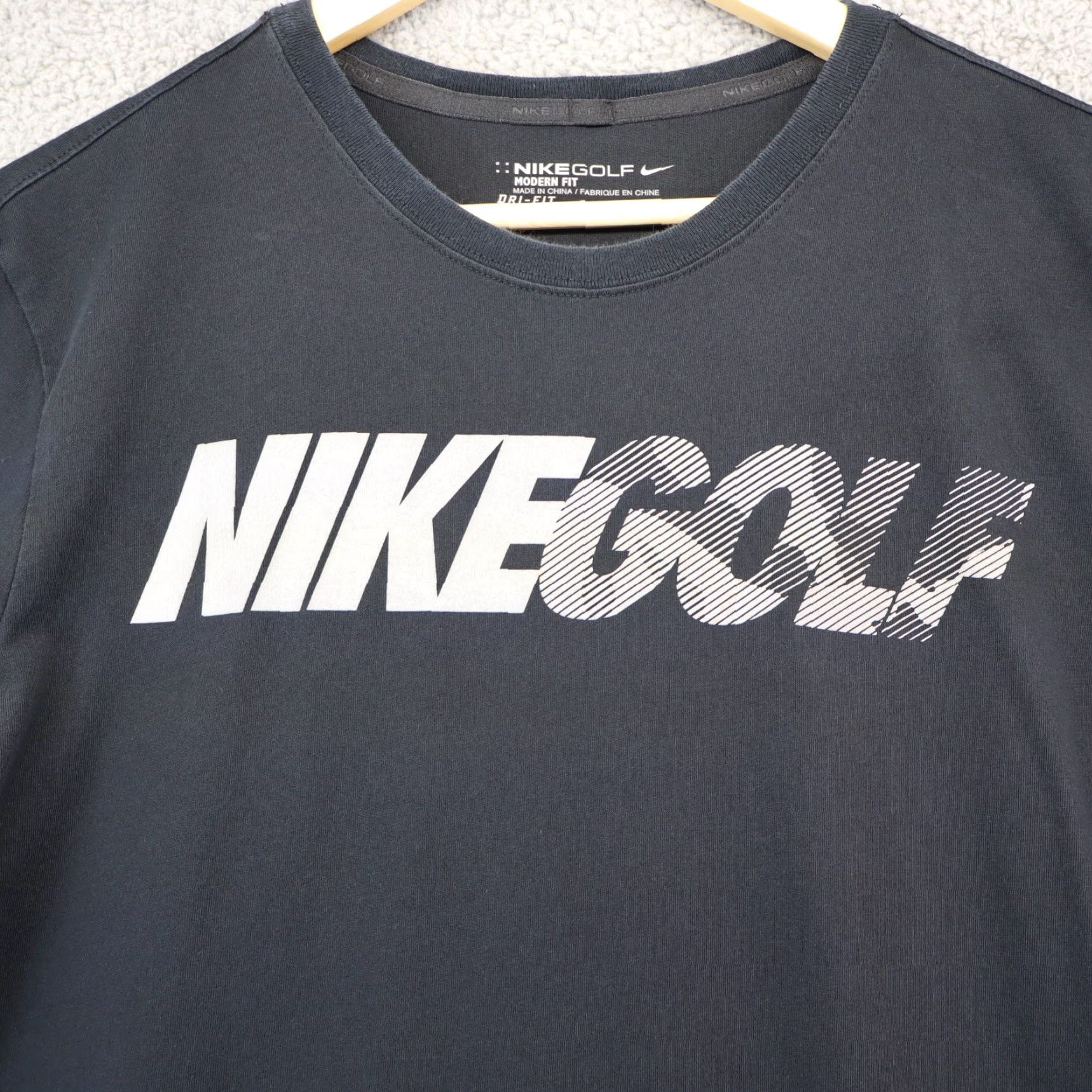 Nike Nike Dri-FIT Shirt Mens Medium Black Short Sleeve Modern Fit Size US M / EU 48-50 / 2 - 2 Thumbnail
