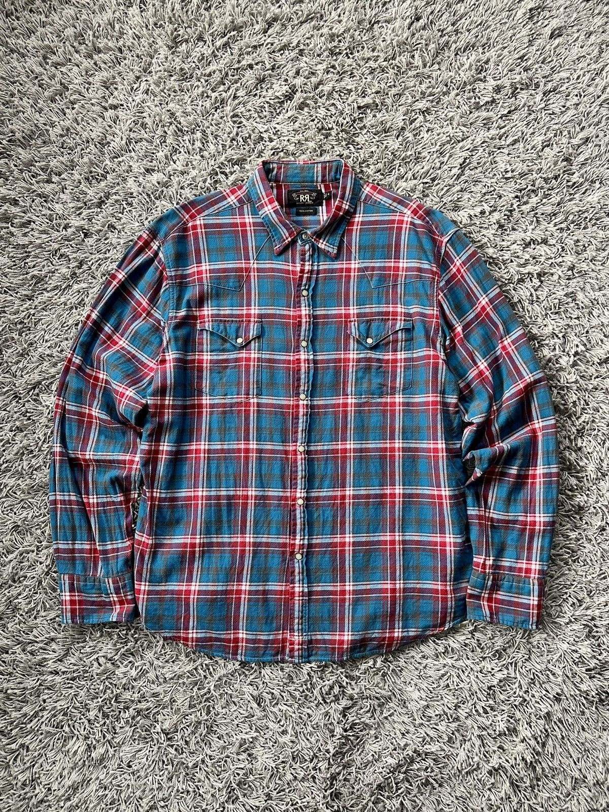 RRL Ralph Lauren RRL Western Plaid Shirt Size US XL / EU 56 / 4 - 1 Thumbnail