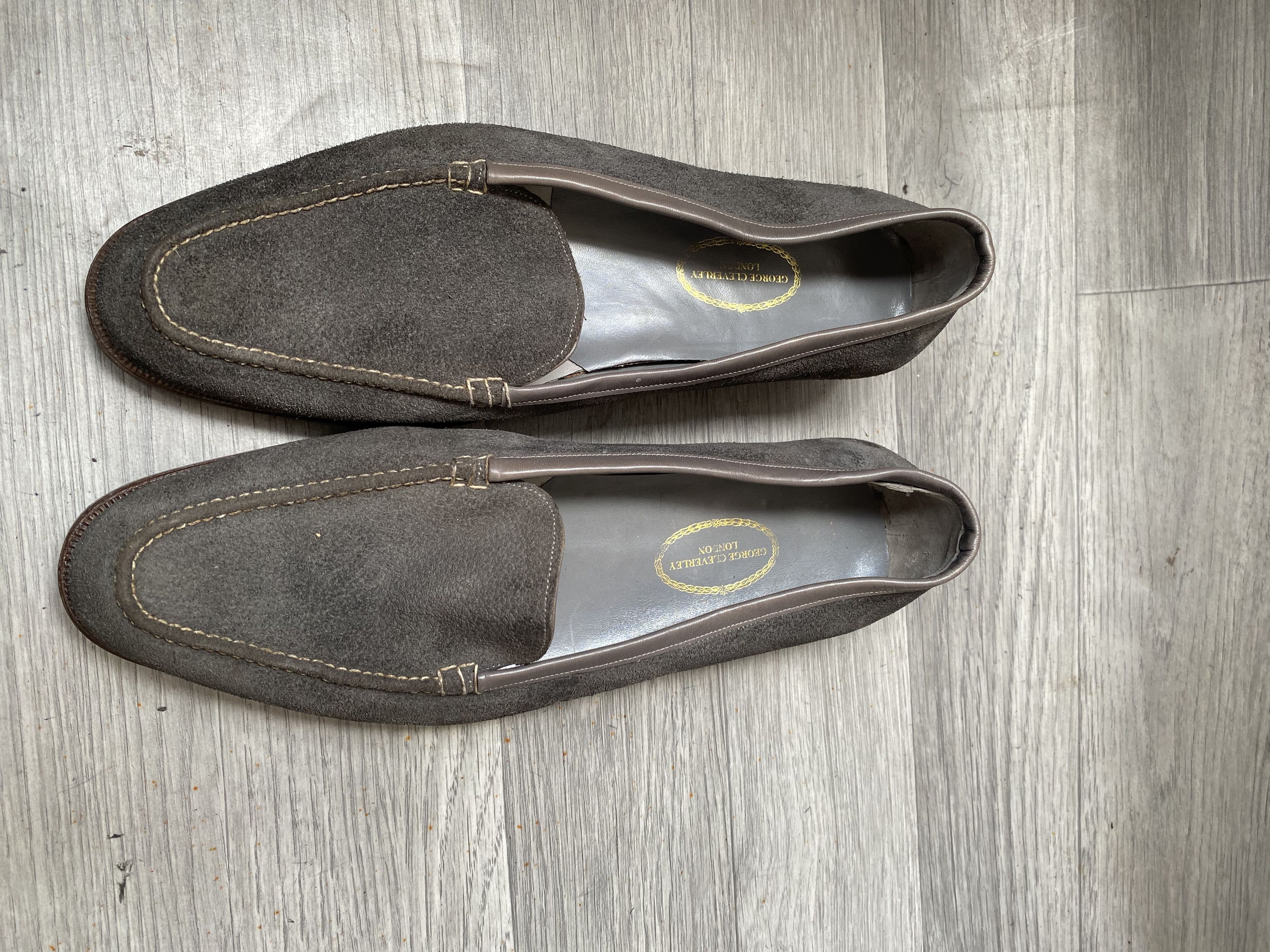George Cleverley George cleverly grey suede slip on suede shoes sz uk 8.5 Size US 9.5 / EU 42-43 - 9 Thumbnail