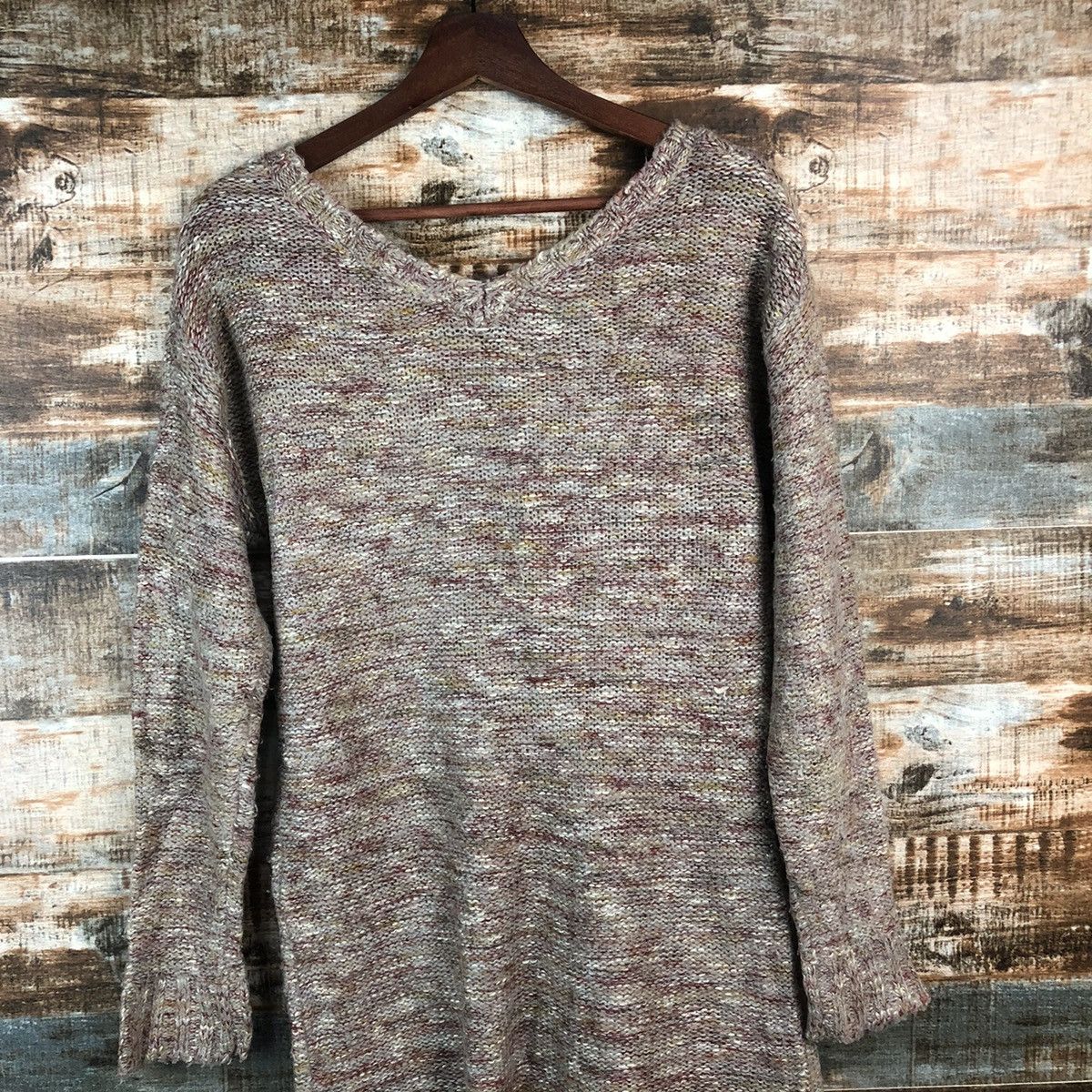 GU × Homespun Knitwear DL GU Brown Vintage Knitwear #C498 Size M / US 6-8 / IT 42-44 - 13 Thumbnail