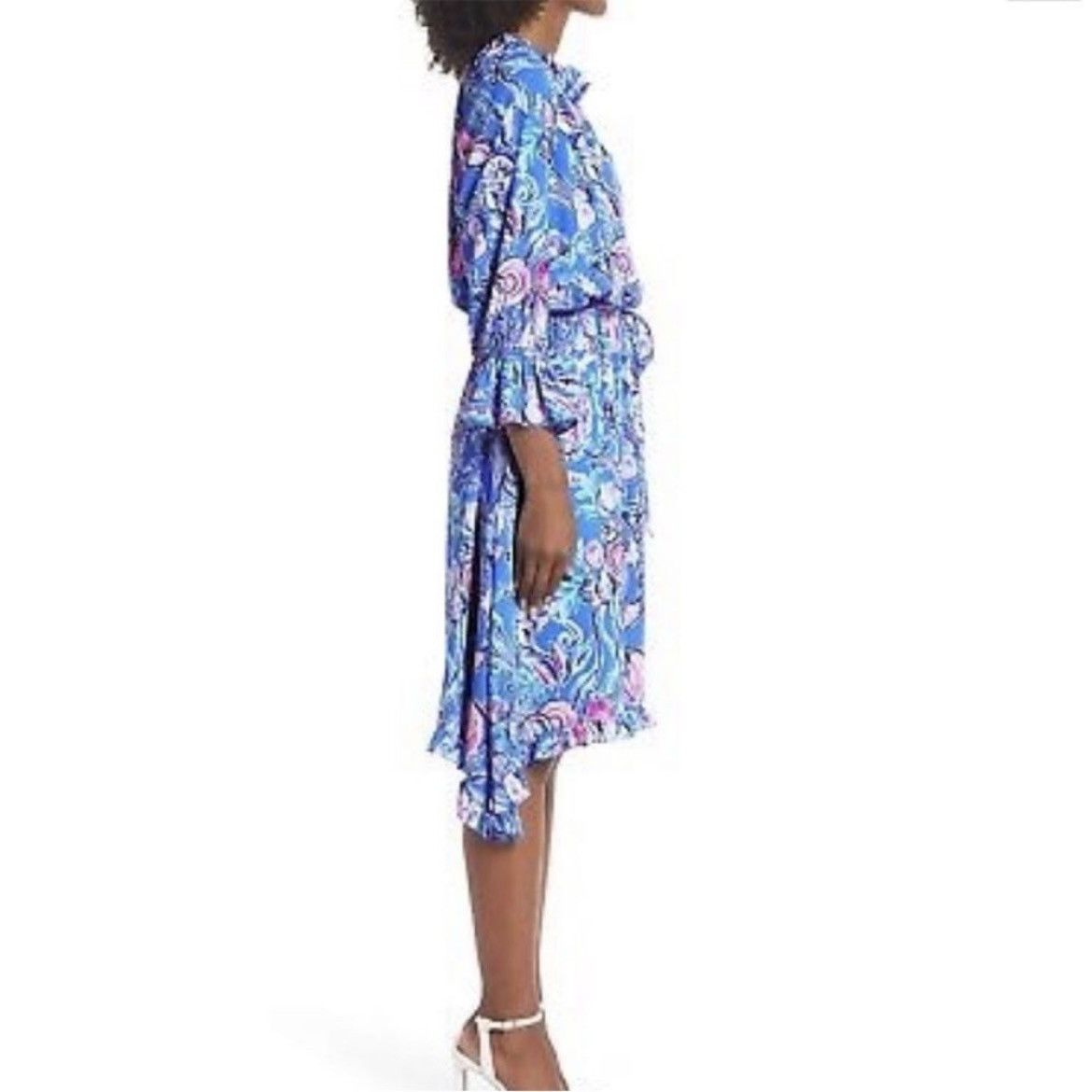 Lilly Pulitzer Lilly Pulitzer Alyanna Back to Our Roots Midi Dress Blue L Size L / US 10 / IT 46 - 3 Thumbnail