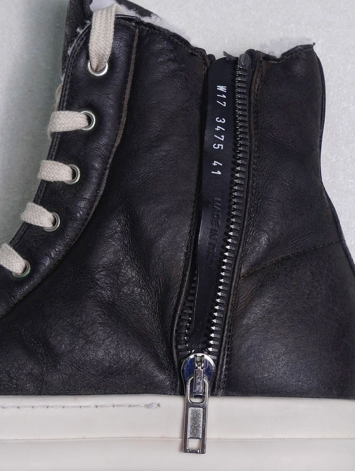 Rick Owens (NEW) Shearling Ramones Size US 8 / EU 41 - 6 Thumbnail