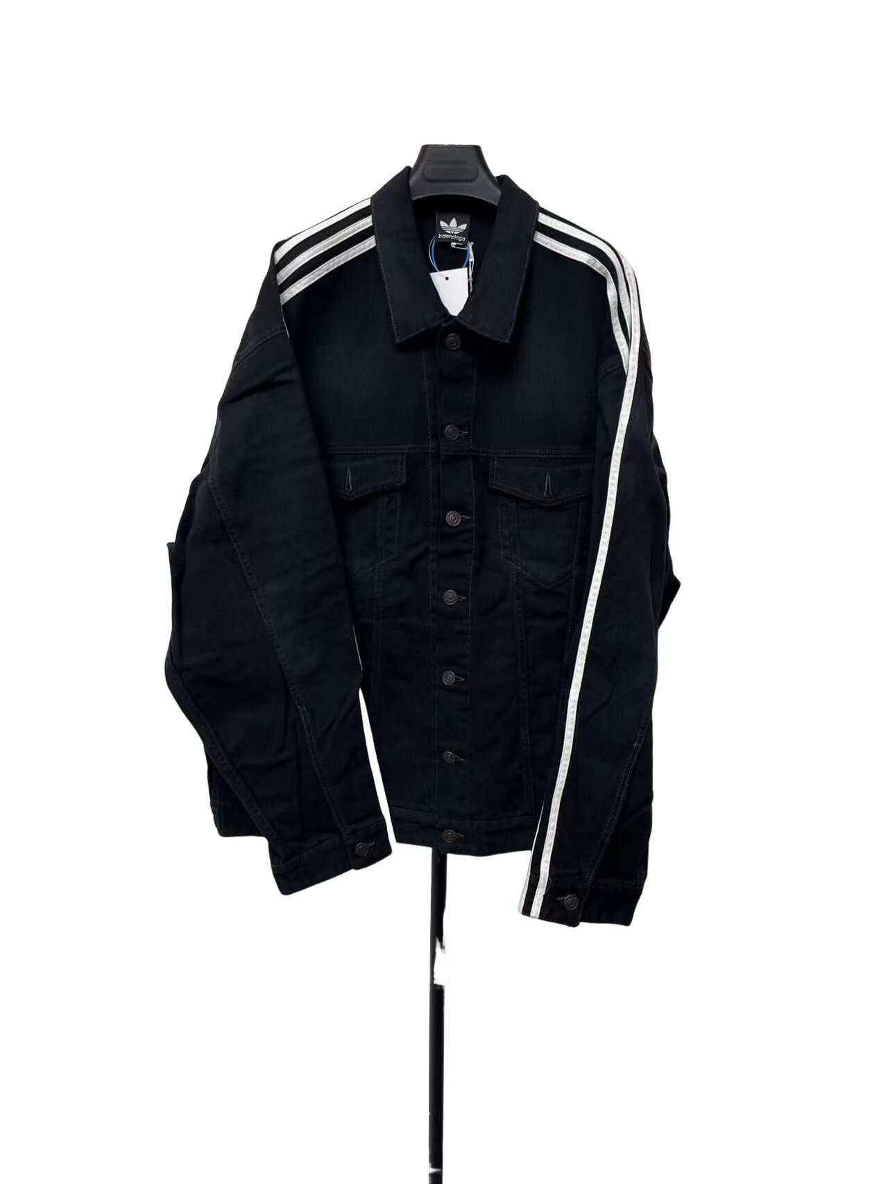 Balenciaga Balenciaga x adidas Striped Denim Jacket 2 Size US M / EU 48-50 / 2 - 1 Thumbnail