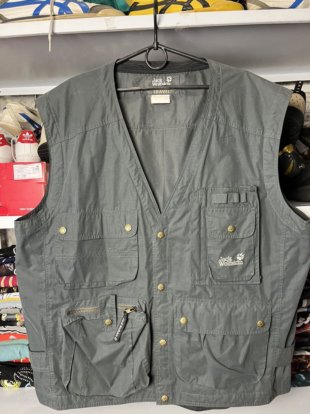 Japanese Brand Vintage Jack Wolfskin Modular tech vest Multi pockets jacket Size US L / EU 52-54 / 3 - 12 Thumbnail