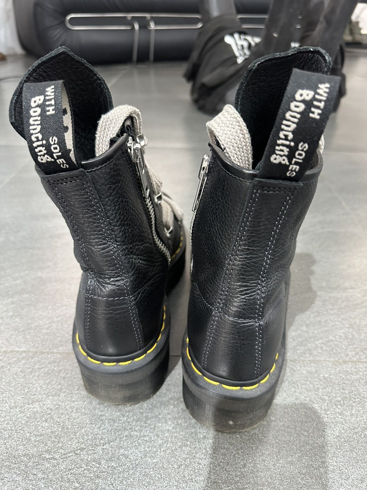 Dr. Martens × Rick Owens Dr.Martens 1460 Quad Leather Sole Pentagram Wrap Lace Boot Size US 8 / EU 41 - 3 Thumbnail