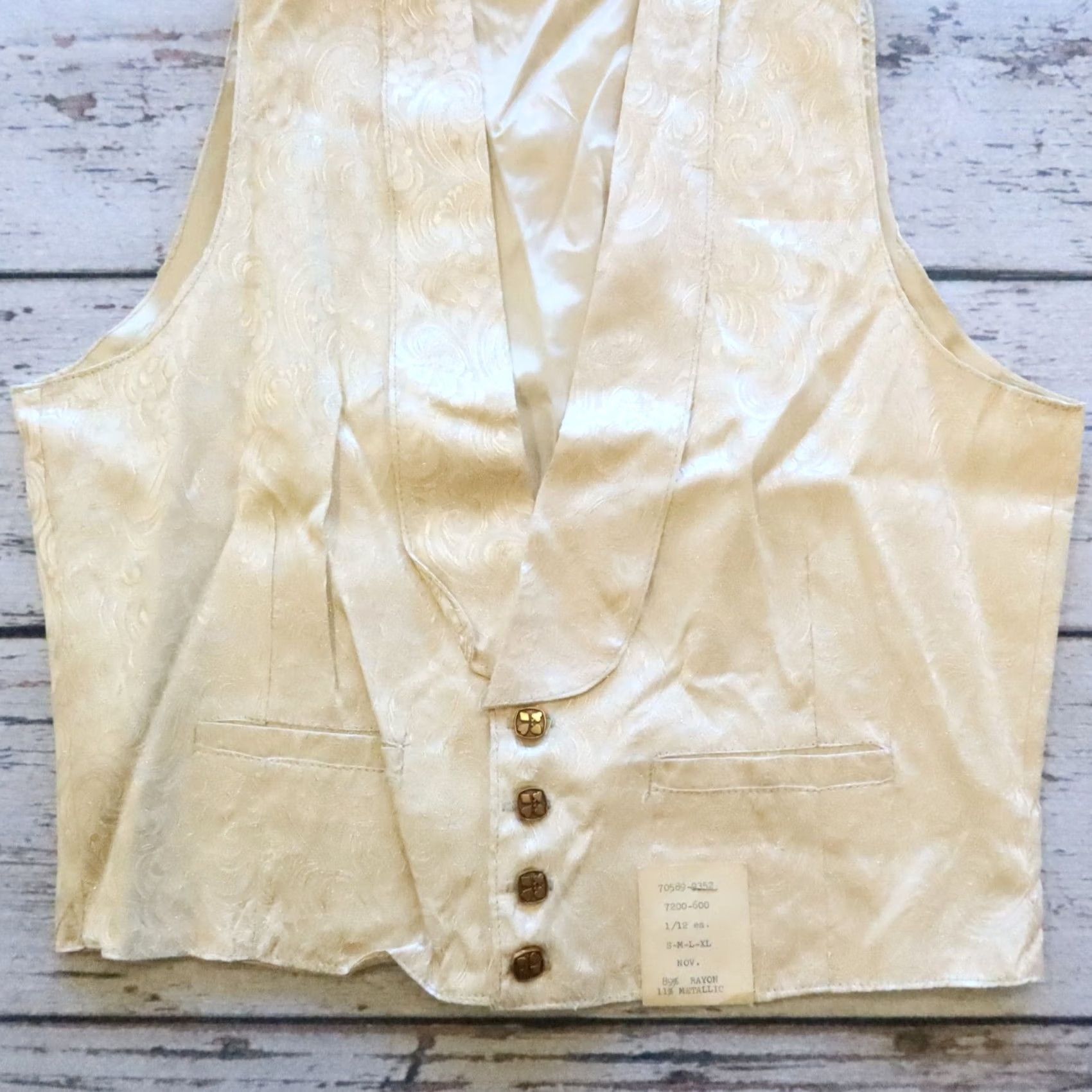 Levi's Vintage Levis Vest Short Horn Western Wear Vest M White 60s Deadstock Pre-owned Mens Size US 31 - 3 Thumbnail