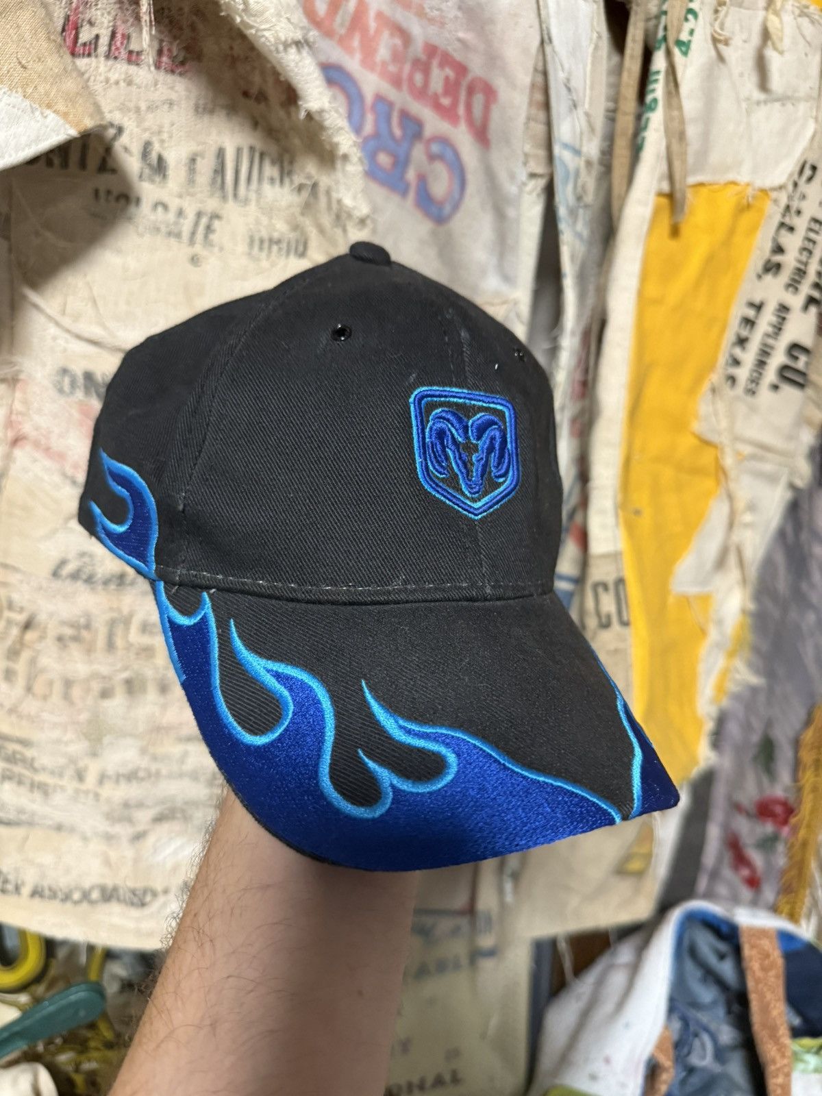 Vintage Rare Vintage Dodge Blue Flame Hat Size ONE SIZE - 1 Thumbnail