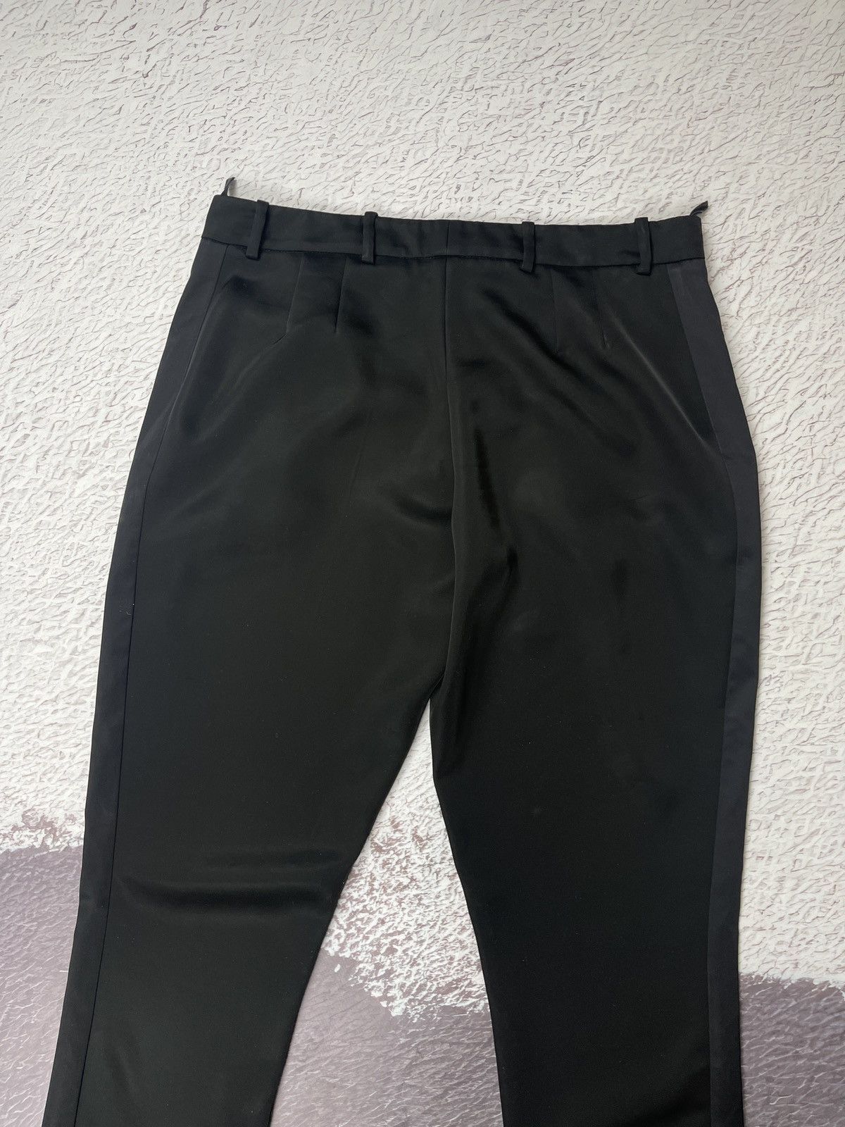 Prada Prada bondage style black triacetate shimmer women’s pants Size 27" / US 4 / IT 40 - 12 Thumbnail