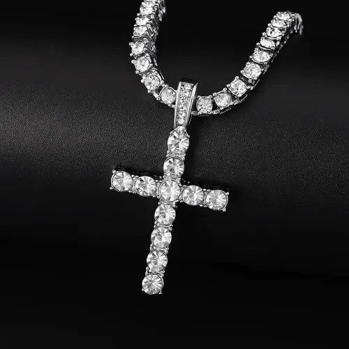 Jewelry Hip Hop Cross Pendant Necklace Size ONE SIZE - 2 Thumbnail