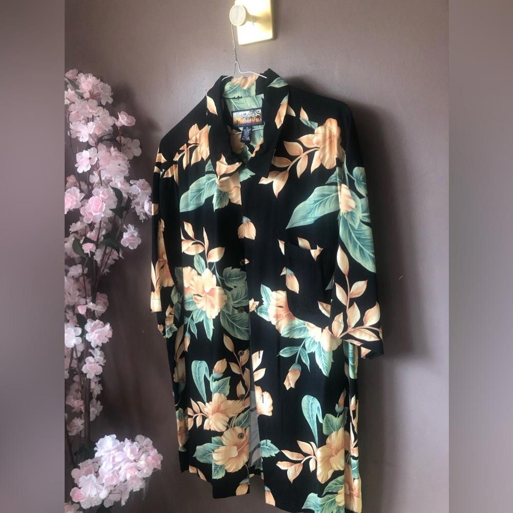 Designer Hawaii shirt top button down floral Size US XL / EU 56 / 4 - 2 Thumbnail