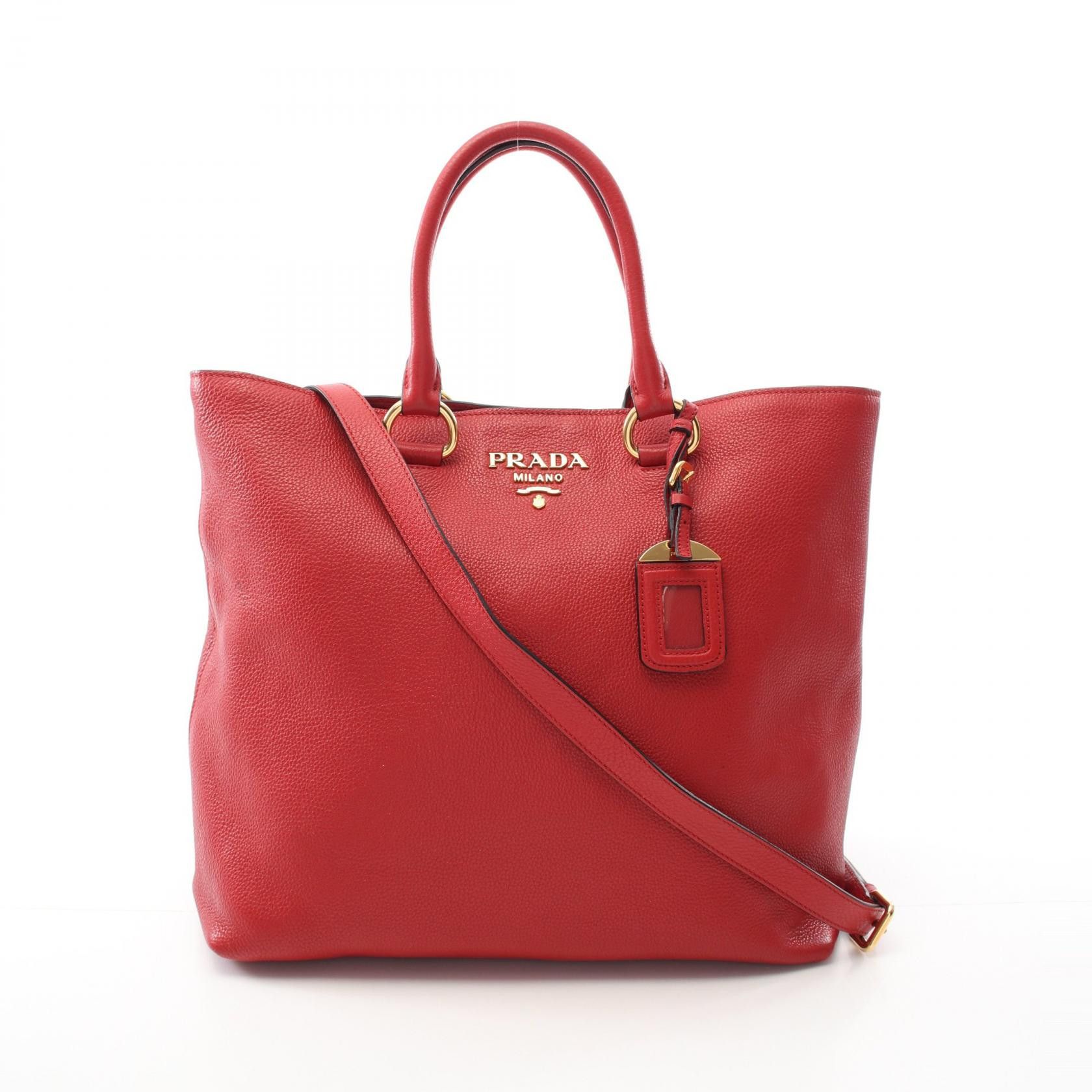 Prada Prada Prada VITELLO PHENIX Vitello Phenix Tote Bag Leather Tote Bag 1BG865 Size ONE SIZE - 1 Thumbnail