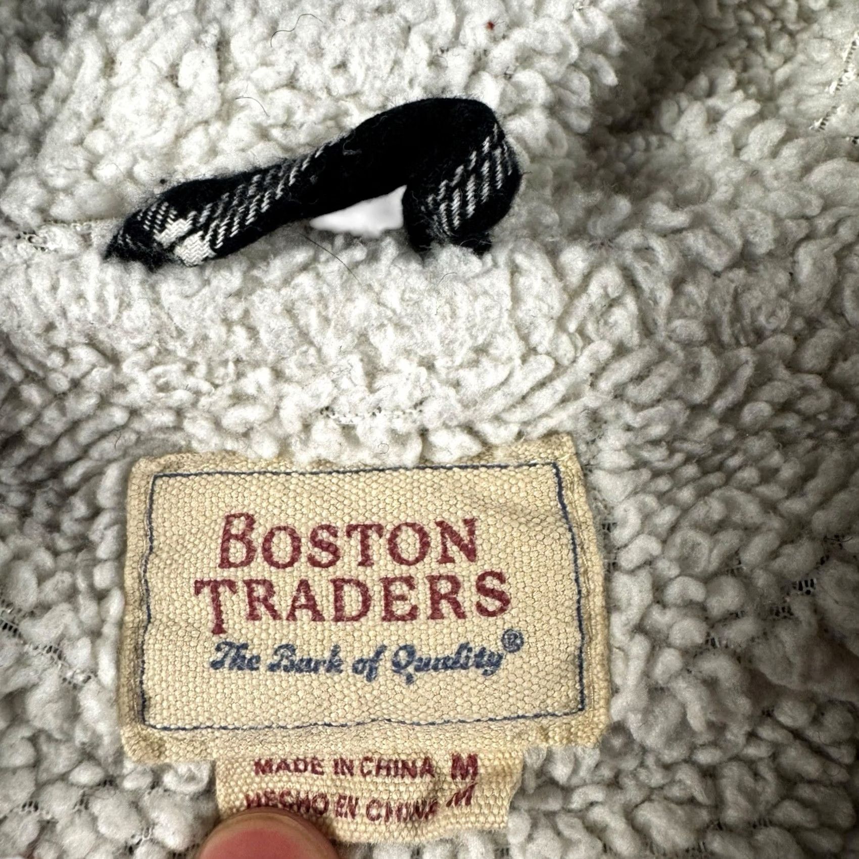 Vintage Boston Traders Hooded Jacket Heavyweight Outdoor Sherpa Flannel Men's Medium Red Size US M / EU 48-50 / 2 - 4 Thumbnail