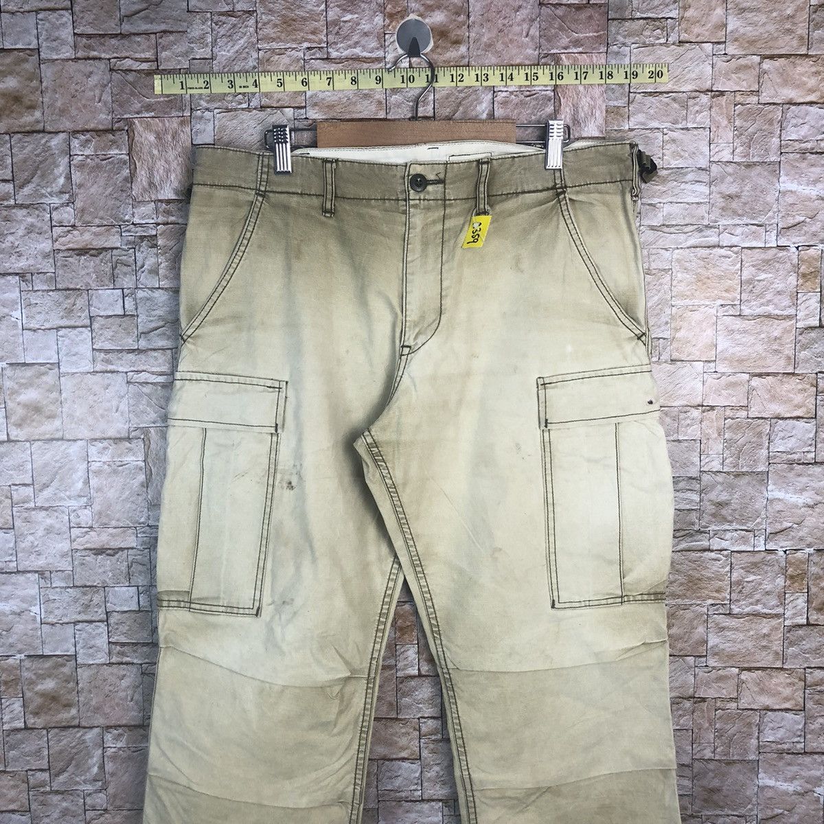 Japanese Brand Quadro Green Cargo Multipocket Pants #A359 Size US 33 - 2 Thumbnail