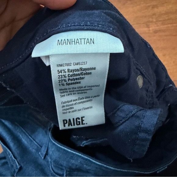 Paige PAIGE Manhattan Dark Blue Flare Jeans Sz 33 Size 33" - 9 Thumbnail