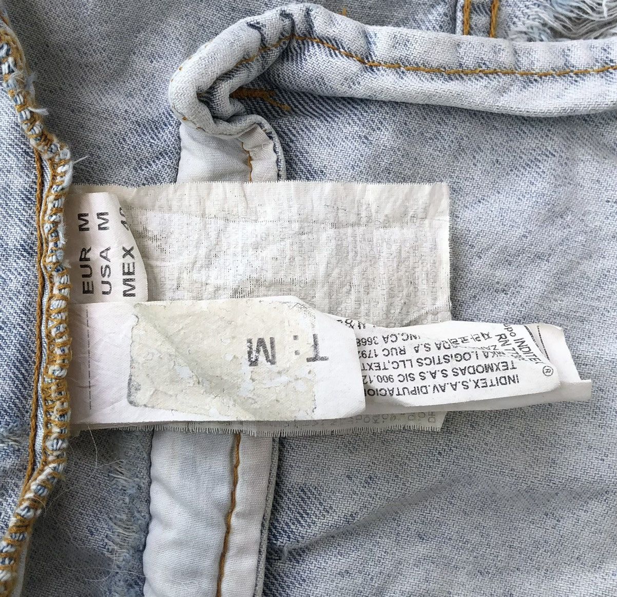 Zara Zara Mens Light Blue Studs Stones Skull Faded Wash Jacket Size US M / EU 48-50 / 2 - 23 Thumbnail