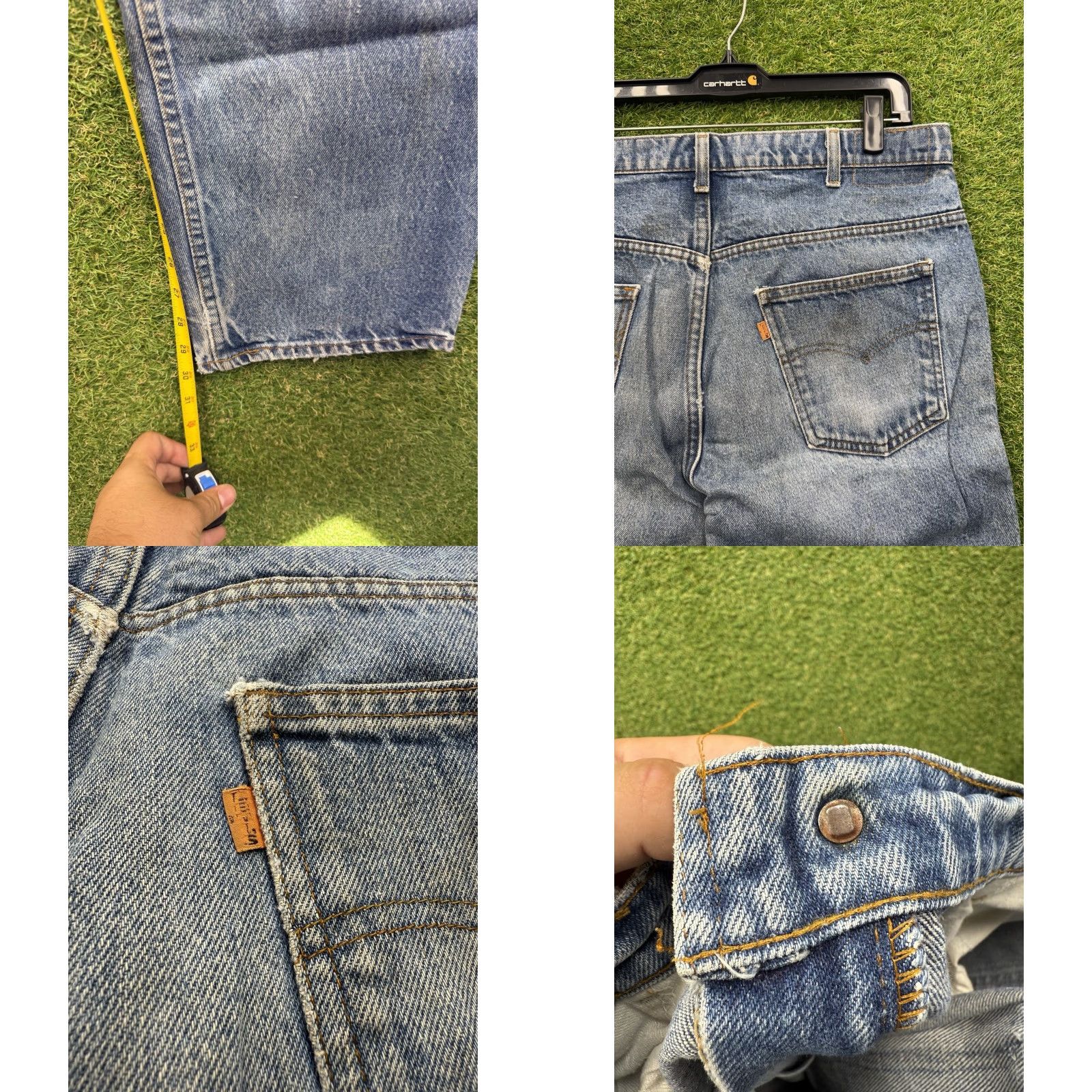 Levi's VINTAGE Levi's 505 Jeans Mens 34x30 Denim Blue Straight Workwear USA 90s Distressed Mens Levi's 505 Jeans Size US 34 / EU 50 - 8 Thumbnail