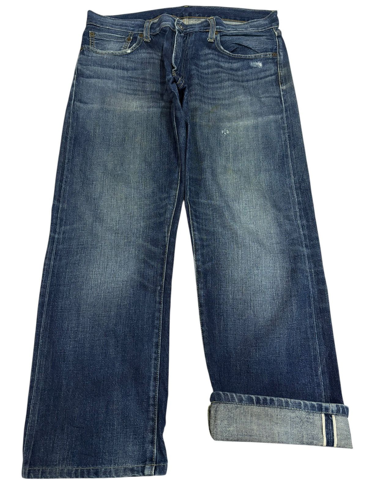 Kaihara Denim × Self Edge Vintage Kaihara Uniqlo Selvedge Blue Indigo Jeans Size US 35 - 1 Thumbnail