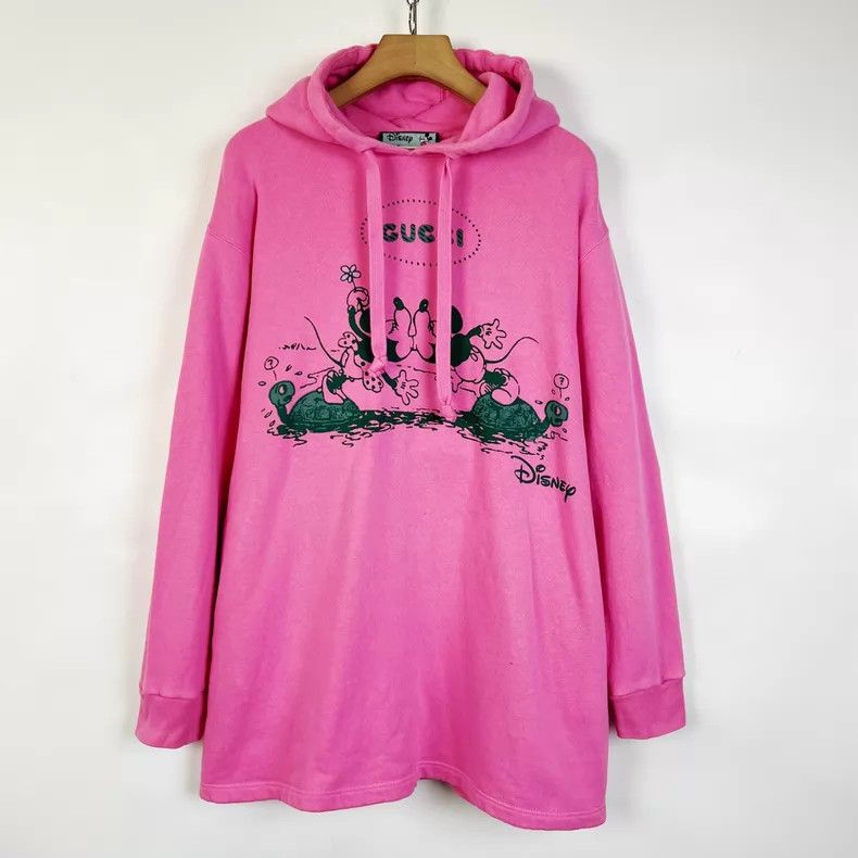 Gucci Gucci Pink Logo Cartoon Letter Print Short Loose Hooded Lo Size S / US 4 / IT 40 - 1 Thumbnail