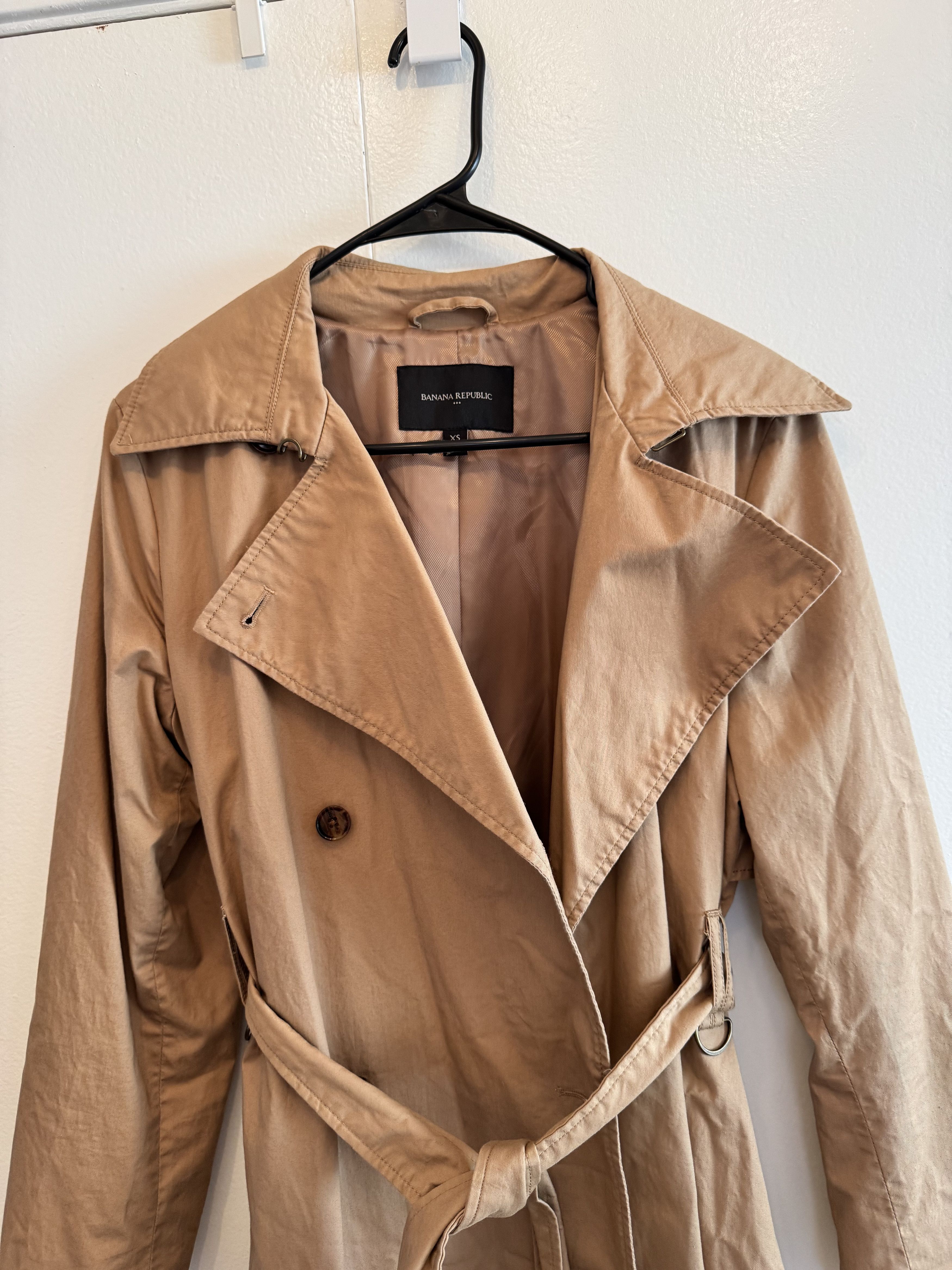 Banana Republic Banana Republic Long Twill Trench Coat - New Classic Camel Size XS / US 0-2 / IT 36-38 - 9 Thumbnail