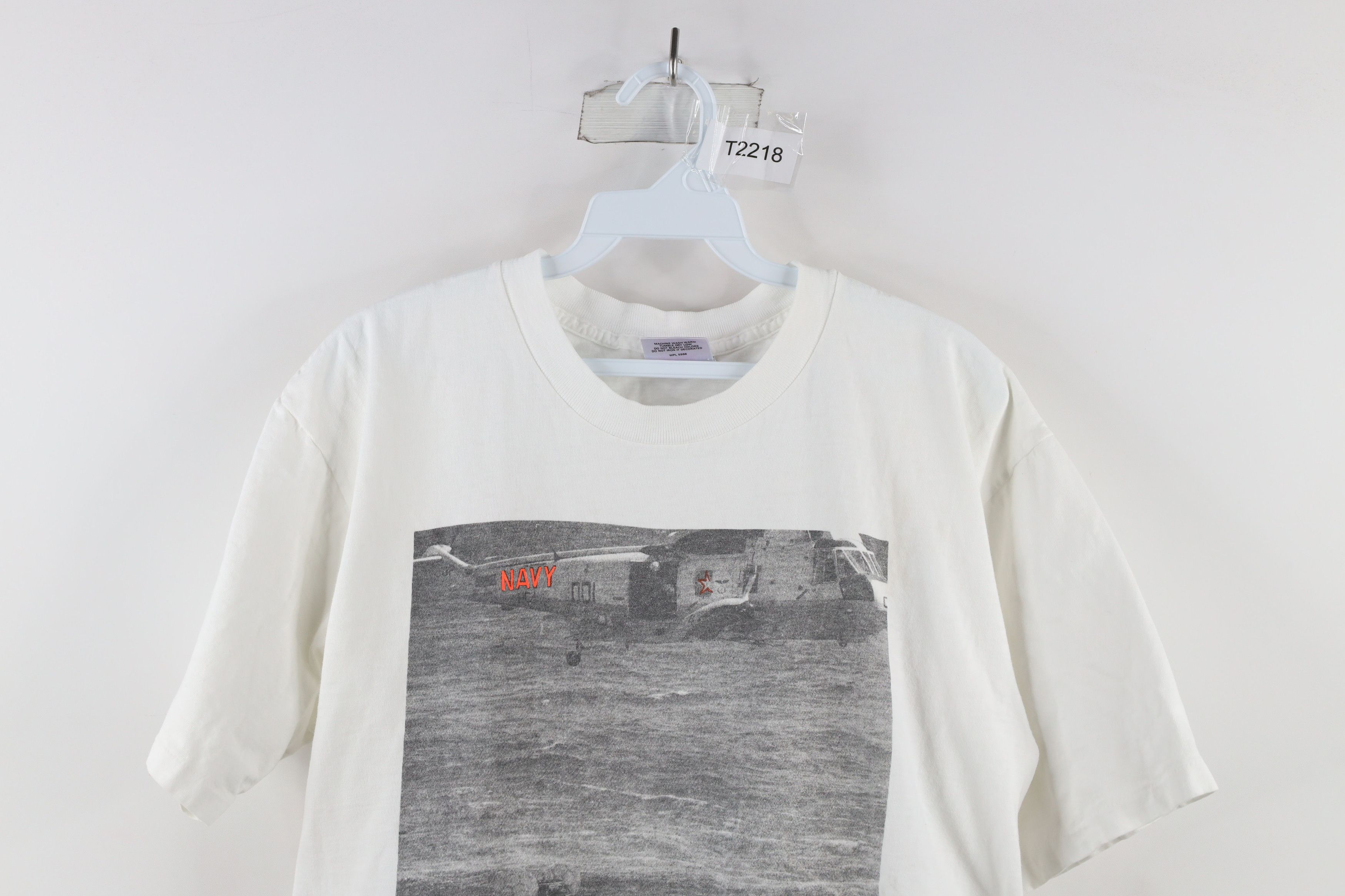 Vintage Vintage 90s Apollo XVI Recovery Space Rocket T-Shirt White Size US XL / EU 56 / 4 - 2 Thumbnail