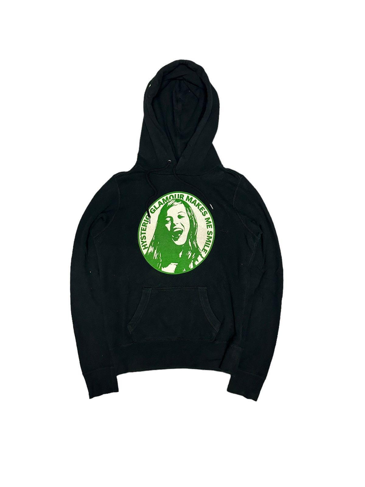 image of Hysteric Glamour Makes Me Smile Hoodie in Black, Women's (Size XS)