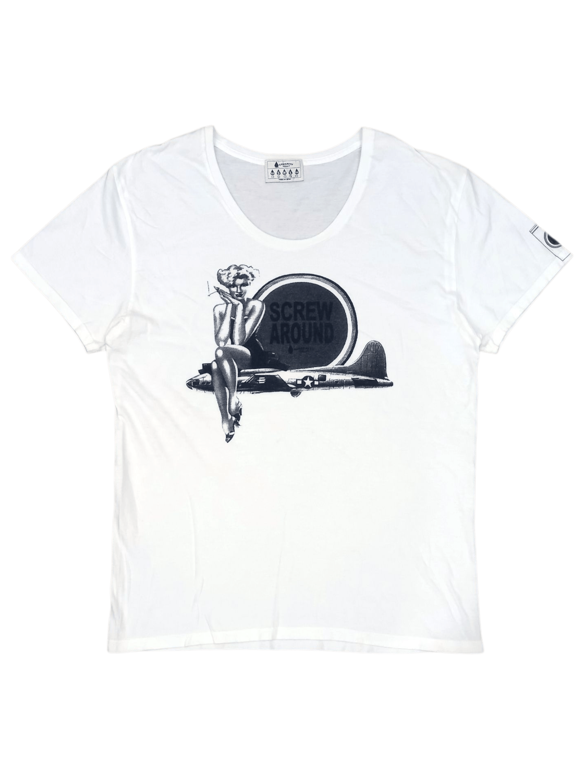Japanese Brand Pin up WWII Girl B29 Bomber Graphic Tee Size US M / EU 48-50 / 2 - 1 Thumbnail