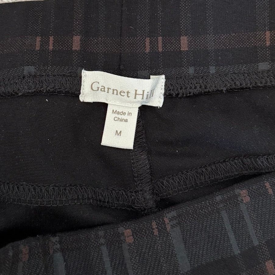 Other Garnet Hill Black Printed Pull On Pants Sz M Size 30" / US 8 / IT 44 - 3 Thumbnail