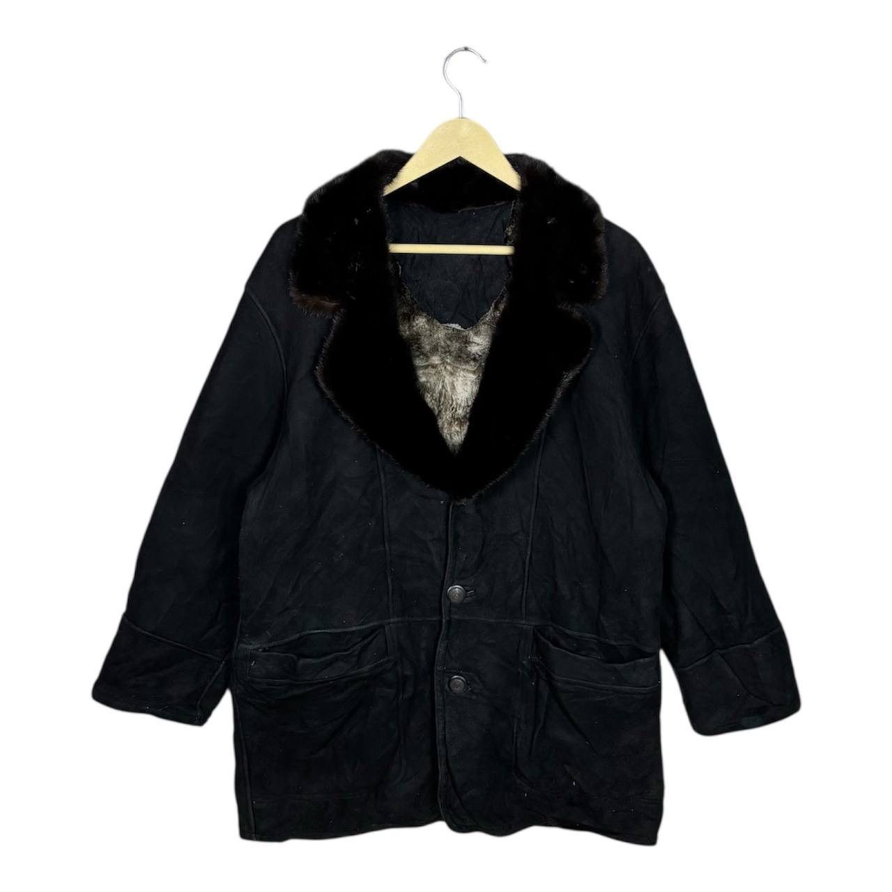 Yves Saint Laurent Yves Saint Laurent Suede Leather With Fur Black Jacket Size US L / EU 52-54 / 3 - 1 Thumbnail