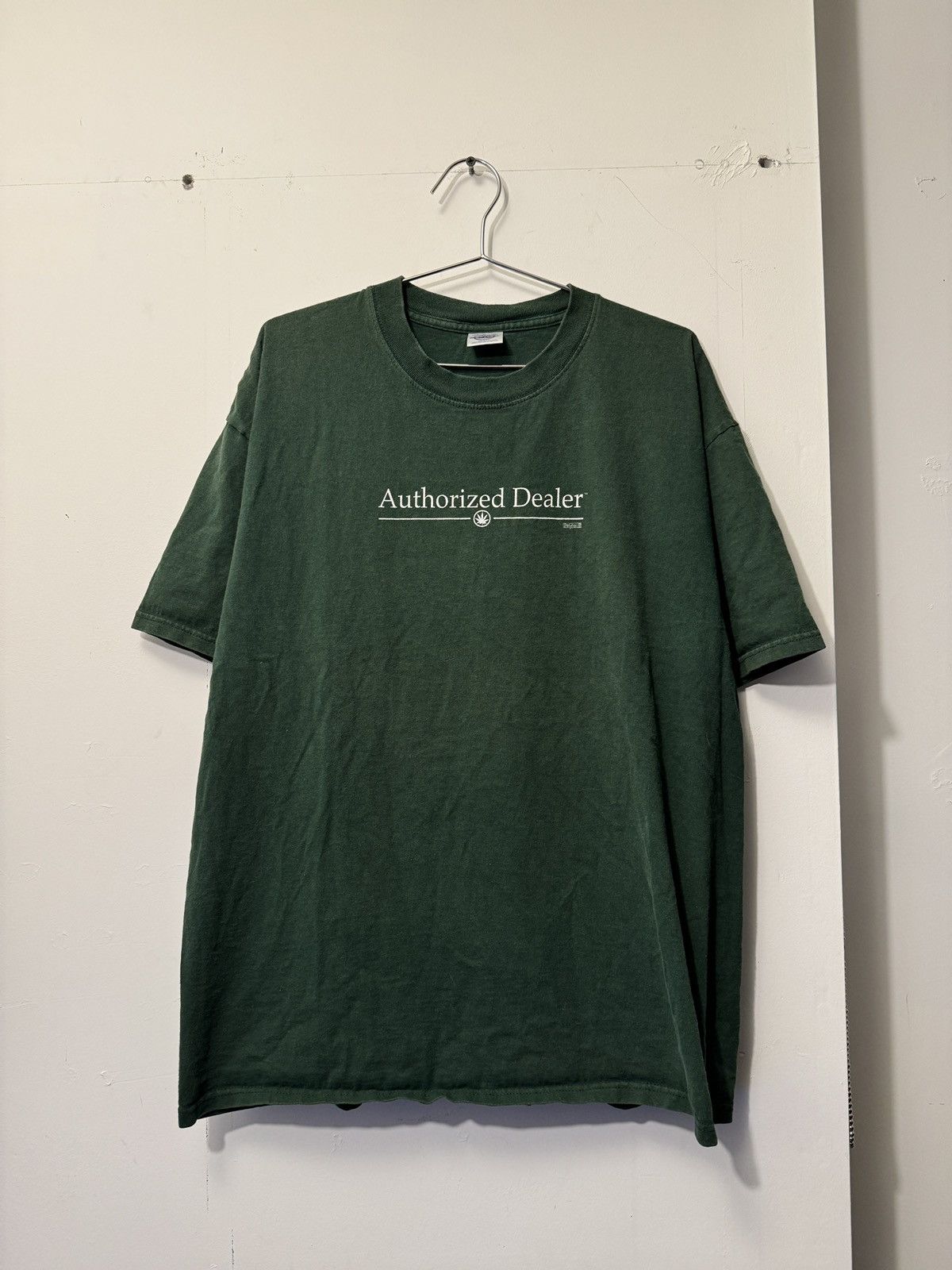 image of Vintage Authorized Dealer Apple Parody Tee Shirt XL Weed 420 in Green, Men's