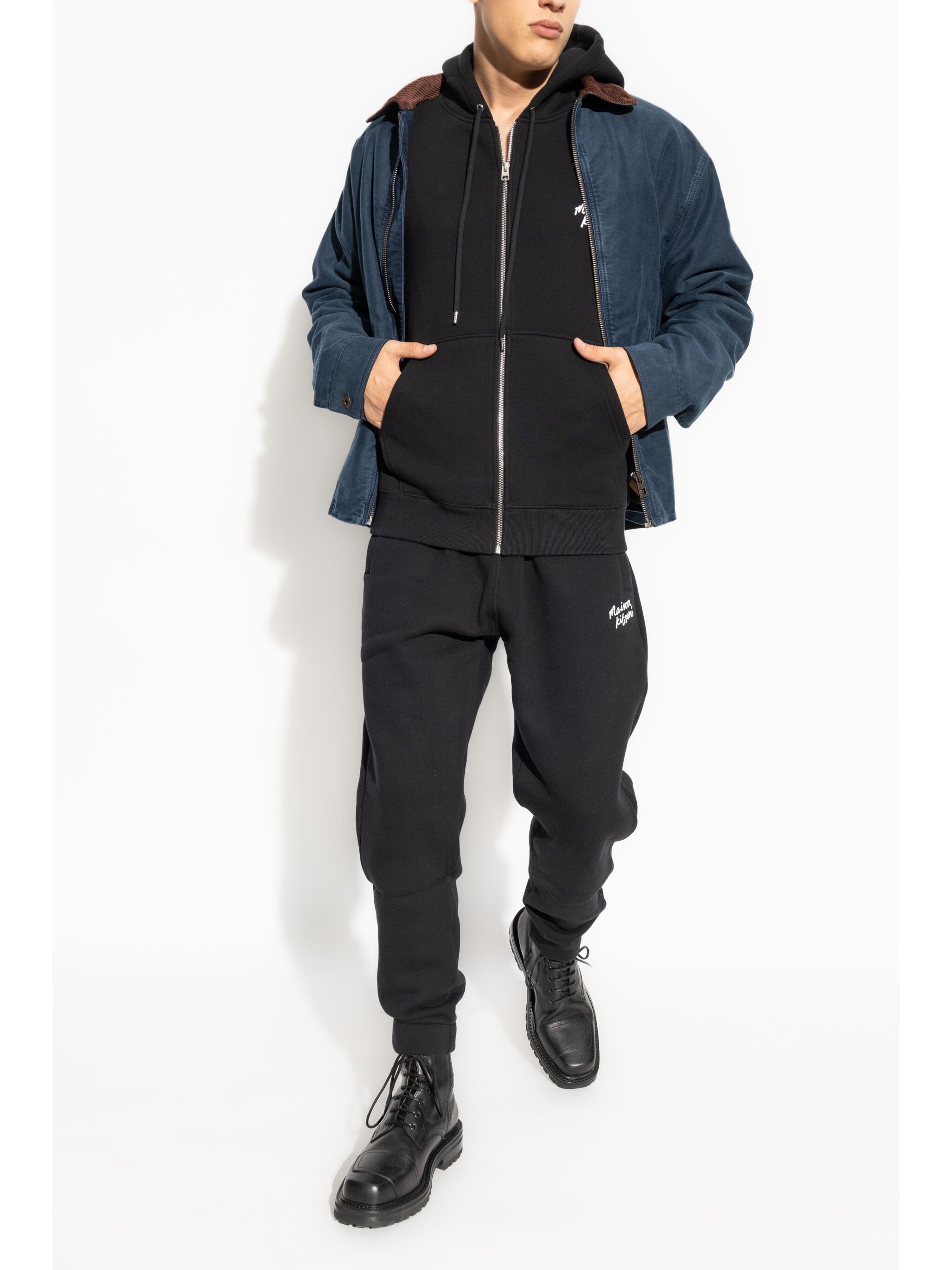 Maison Kitsune o1s22i1n1124 Sweatpants & Joggers in Black Size US 32 / EU 48 - 2 Thumbnail