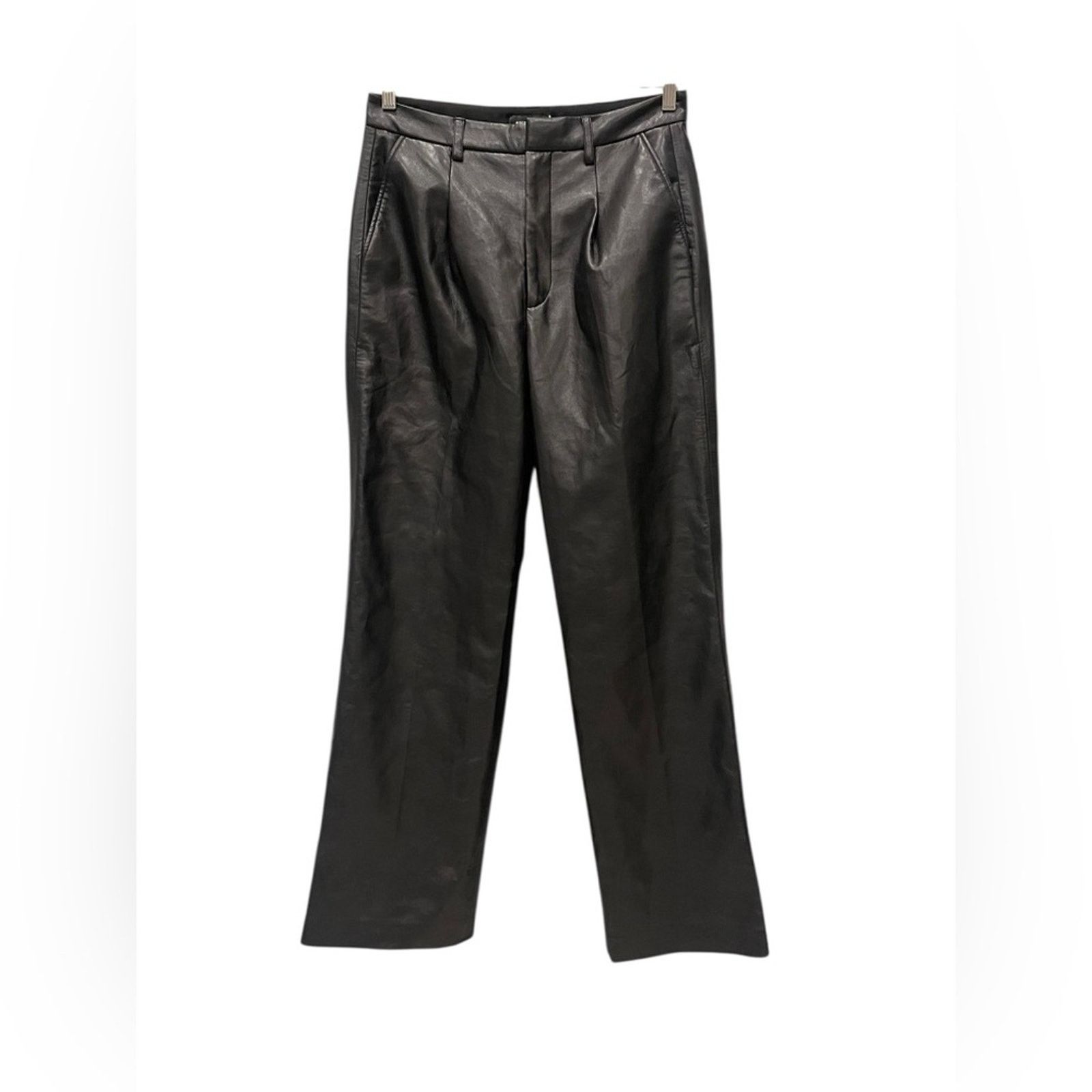 Anine Bing Anine Bing Carmen Wide Leg Recycled leather Pants Women's 32 Size 32" / US 10 / IT 46 - 1 Thumbnail