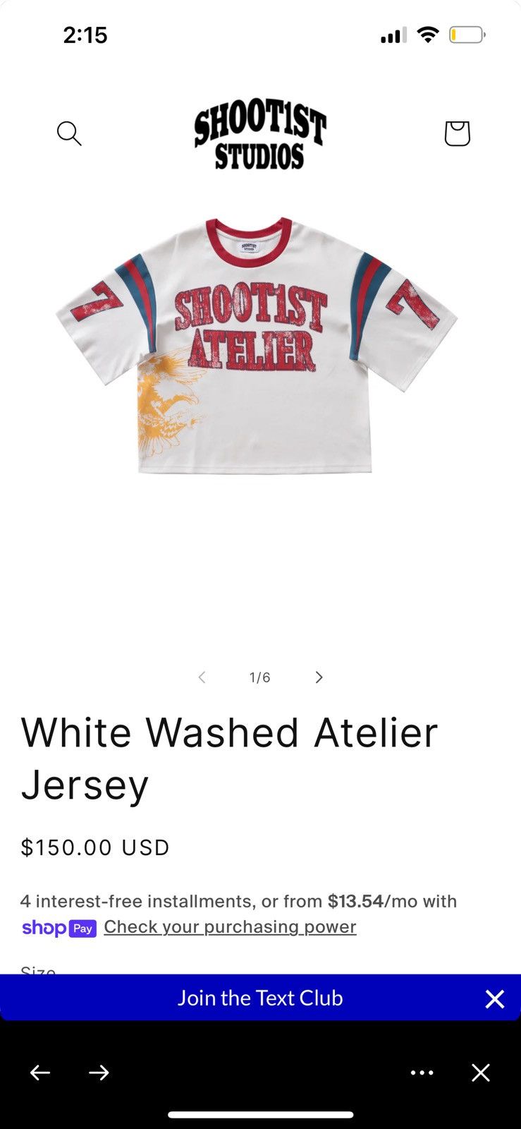 Vintage White and red Shoot1st Atelier jersey Size US M / EU 48-50 / 2 - 6 Thumbnail