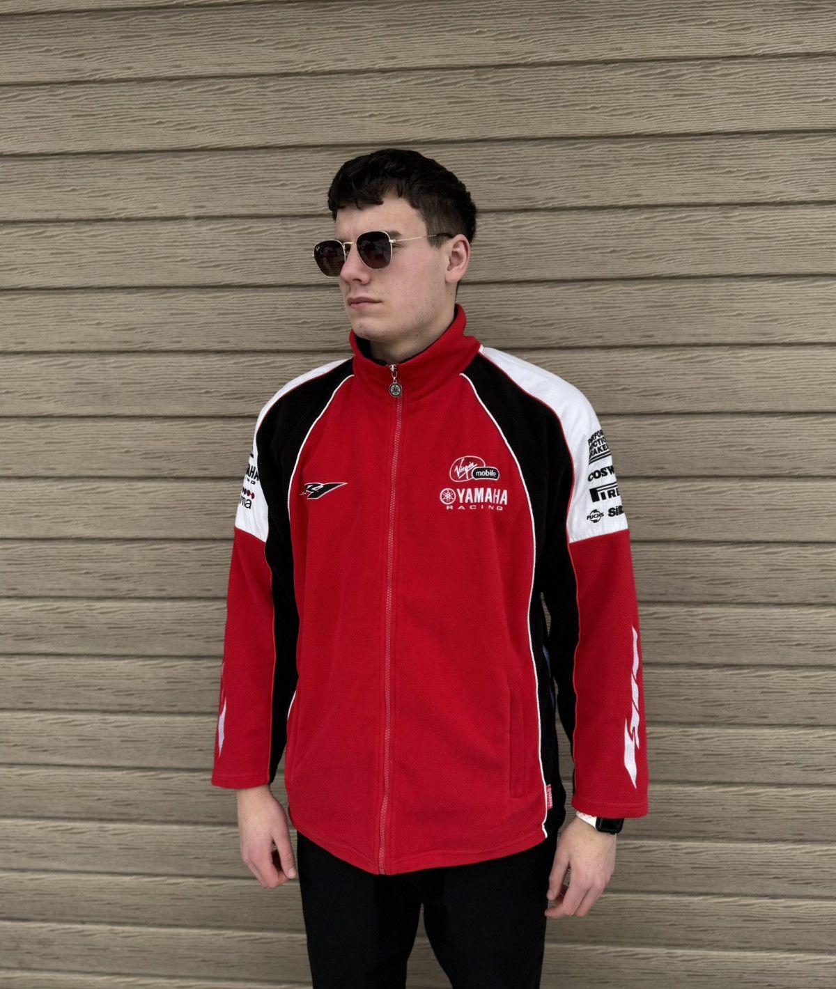 Yamaha Yamaha Racing R1 Fleece Jacket Vintage Virgin Mobile Men L Size US L / EU 52-54 / 3 - 1 Thumbnail