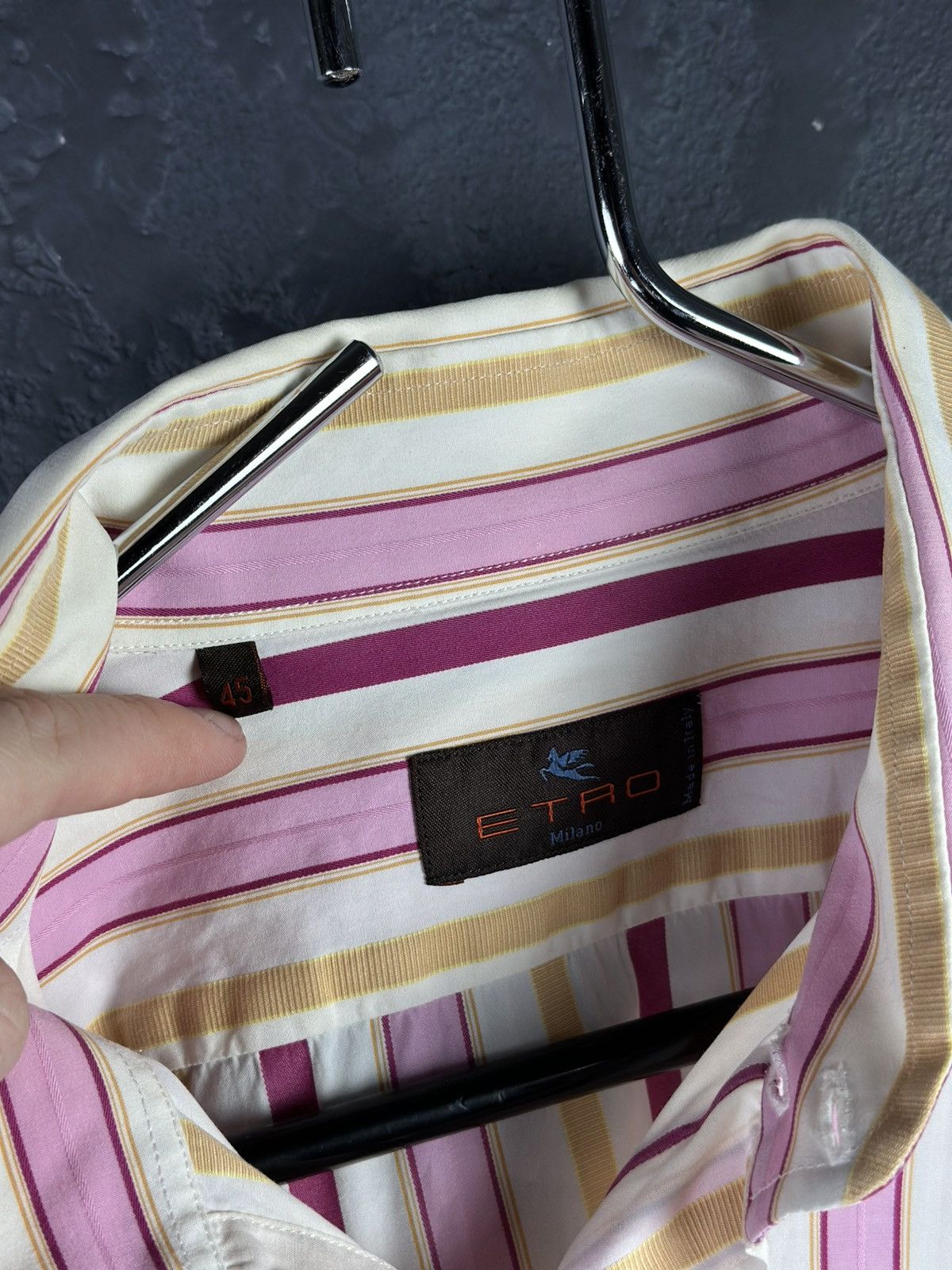 Etro × Vintage X2! Etro Vintage Striped Shirt Size US XL / EU 56 / 4 - 5 Thumbnail