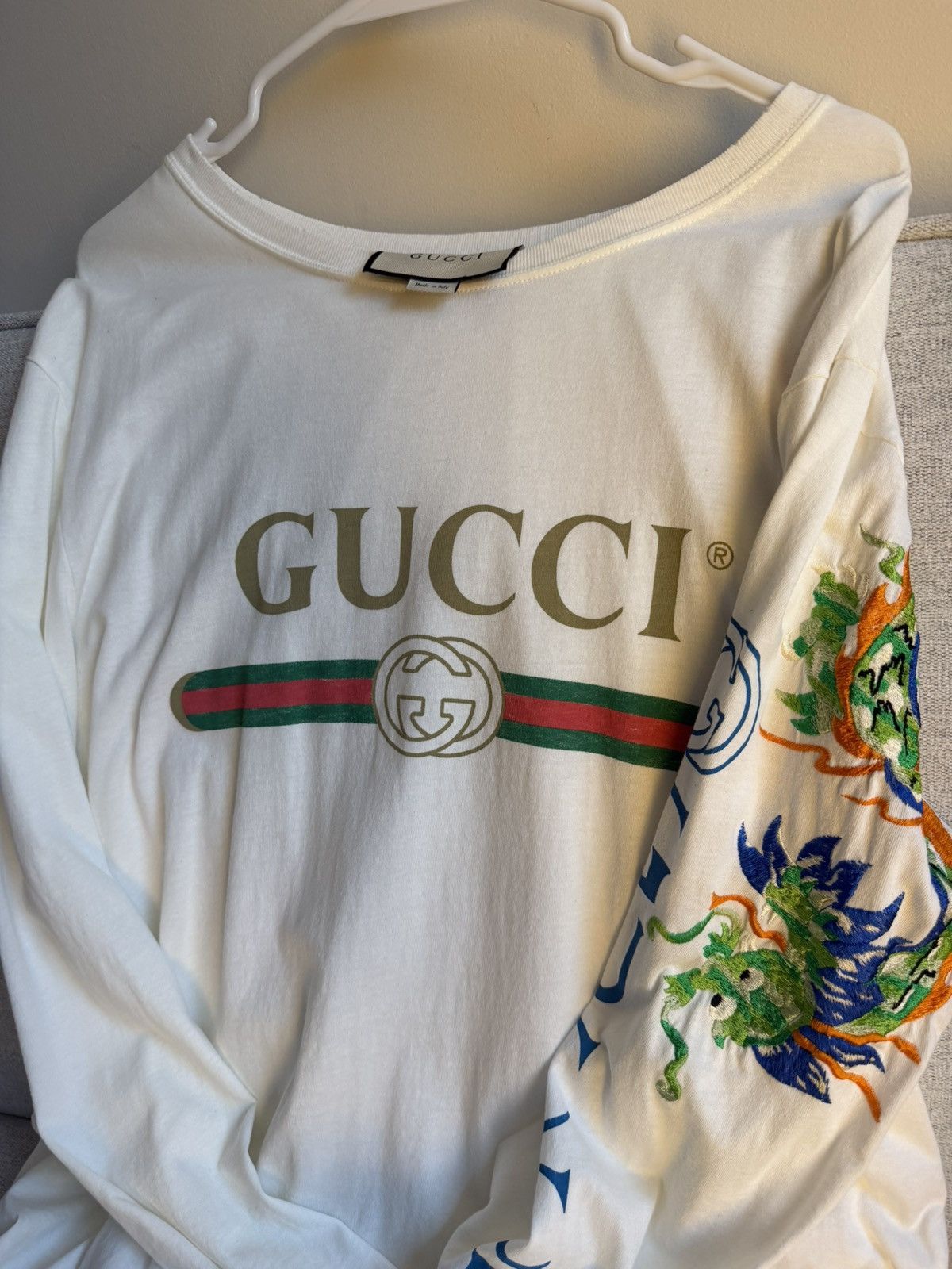 Gucci Gucci Dragon Embroidered Longsleeve Size US L / EU 52-54 / 3 - 1 Thumbnail
