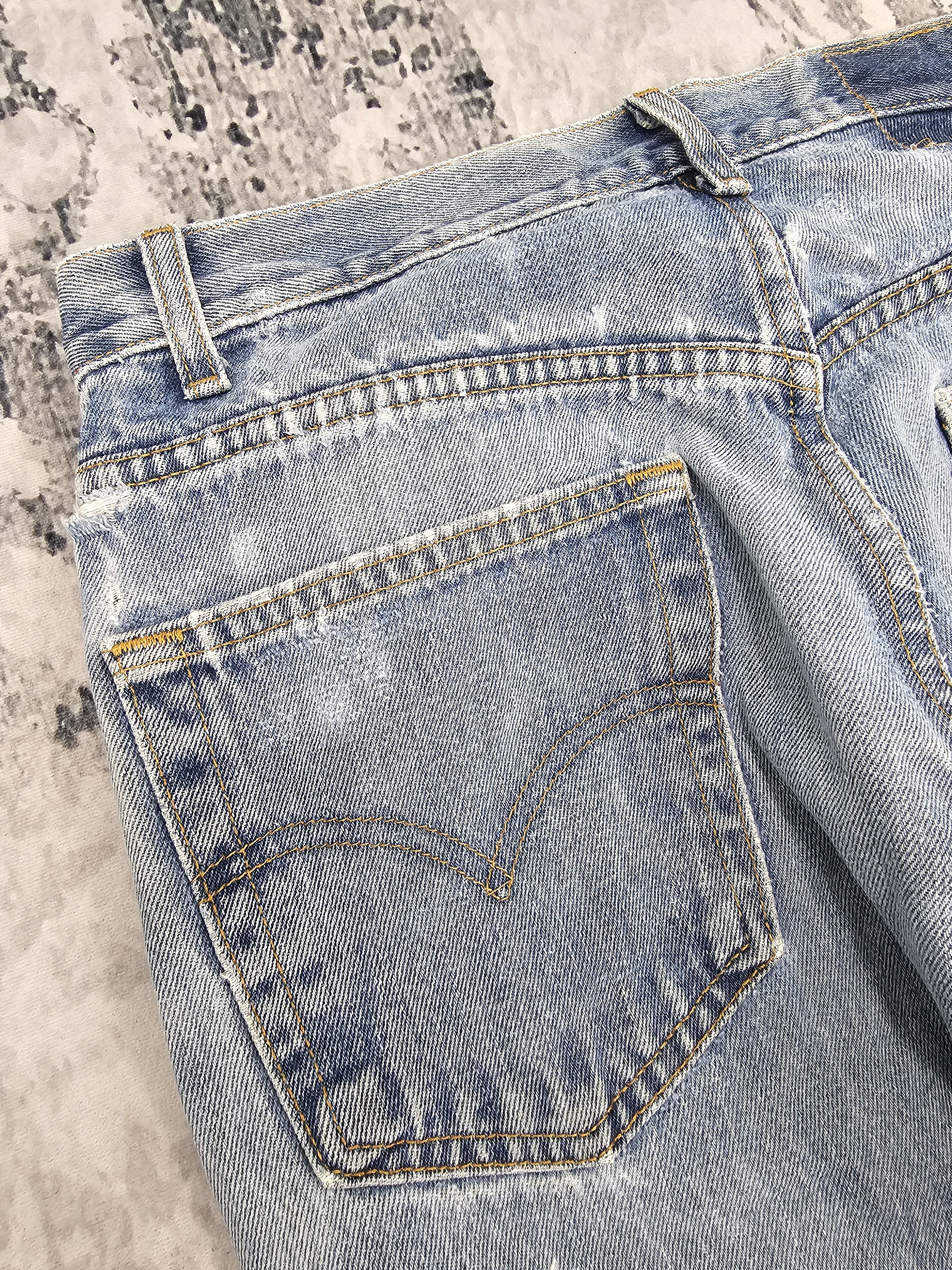 Levi's Vintage Clothing Vtg LEVIS 505 Regular Fit Faded Ripped Blue Jeans L0575 Size US 32 / EU 48 - 6 Thumbnail