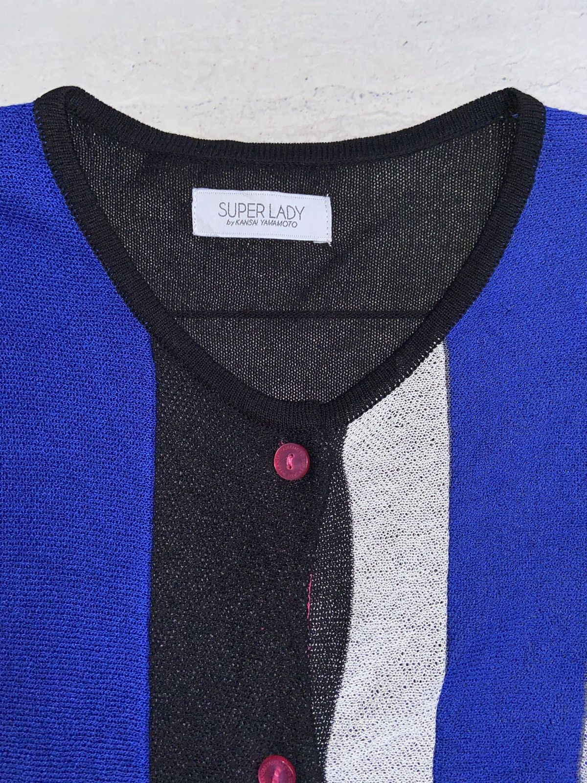 Designer × Japanese Brand × Kansai Yamamoto KANSAI YAMAMOTO Striped Cardigan Size L / US 10 / IT 46 - 5 Thumbnail