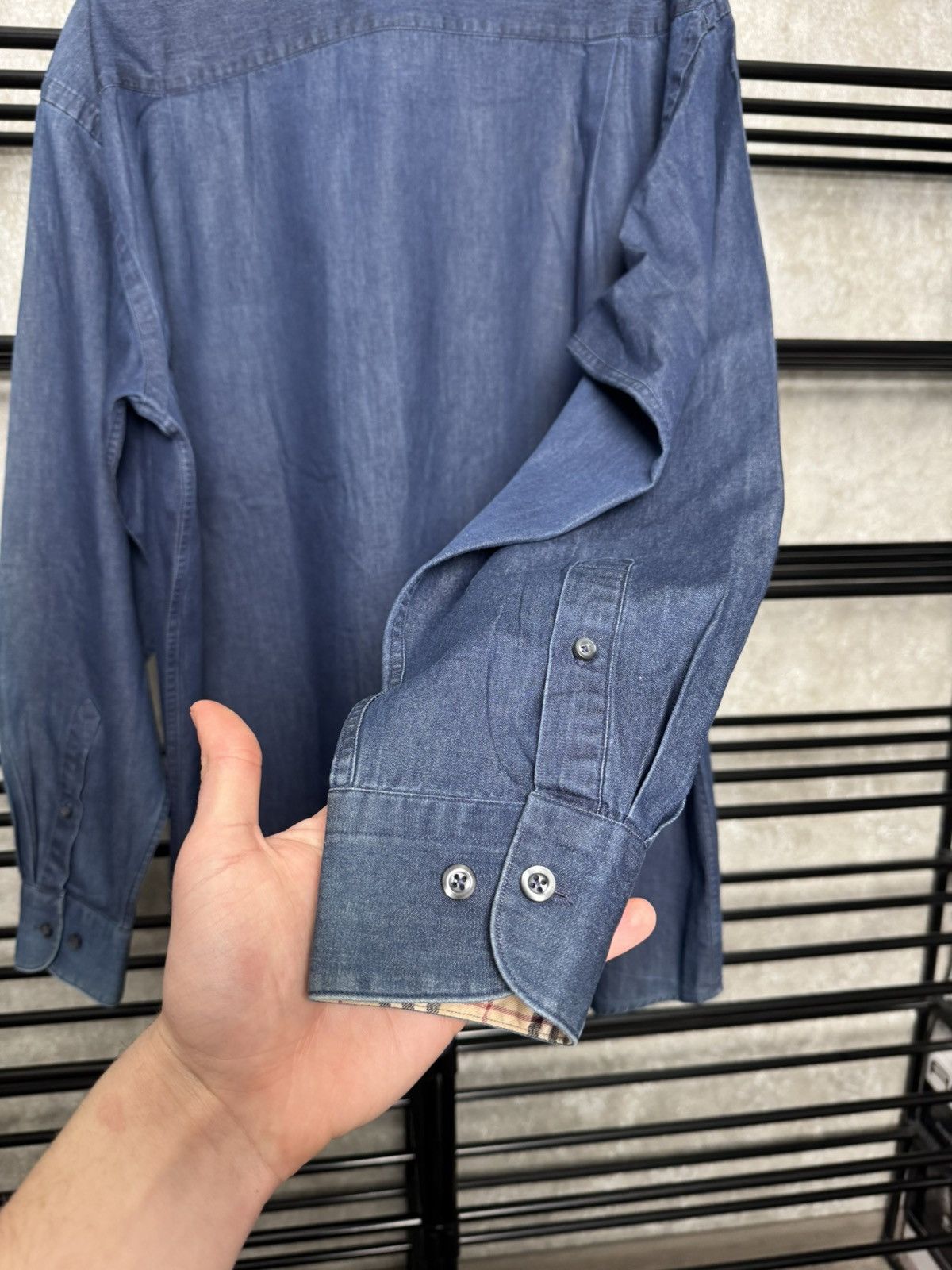 Burberry Vintage Blue Shirt Burberry Size US L / EU 52-54 / 3 - 10 Thumbnail